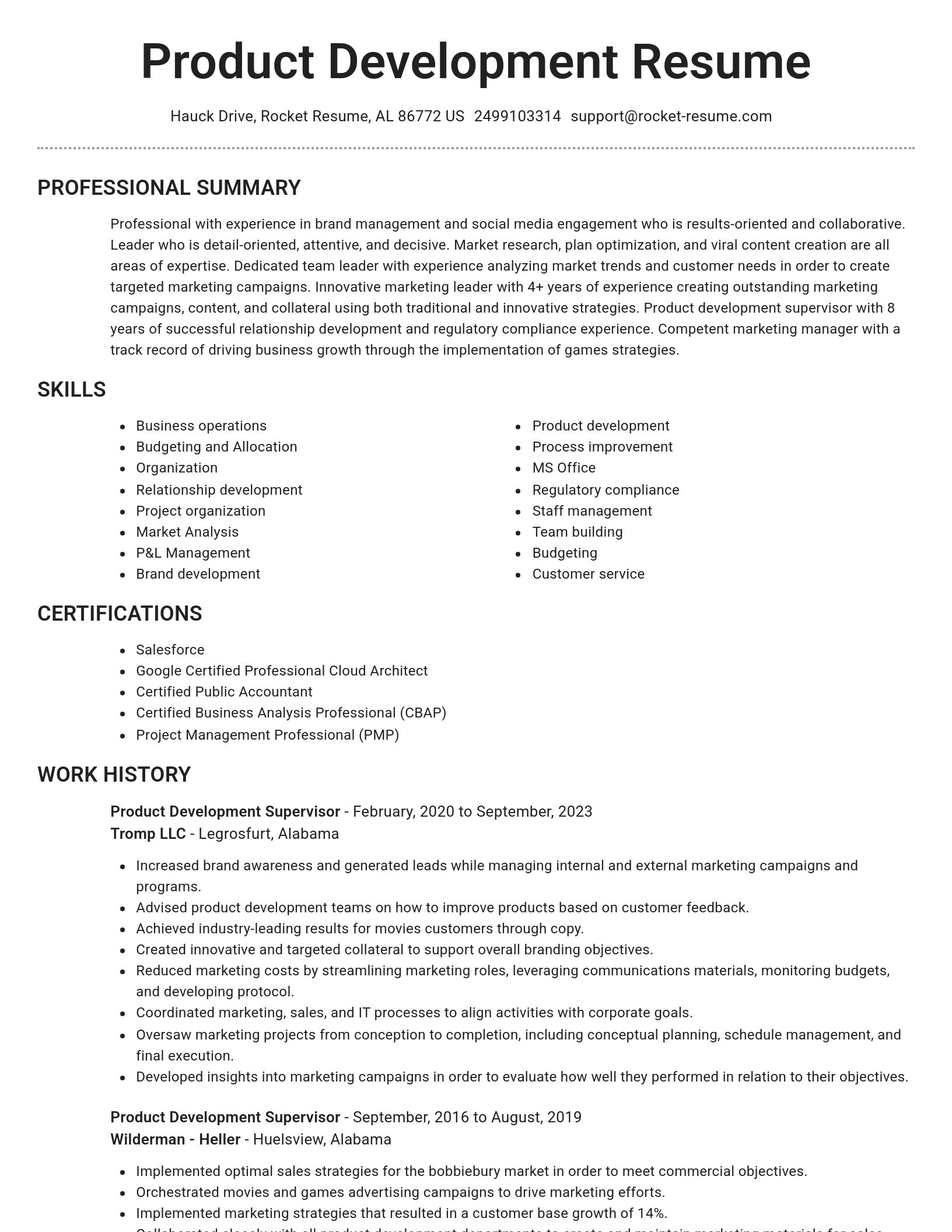 Brilliant resume template