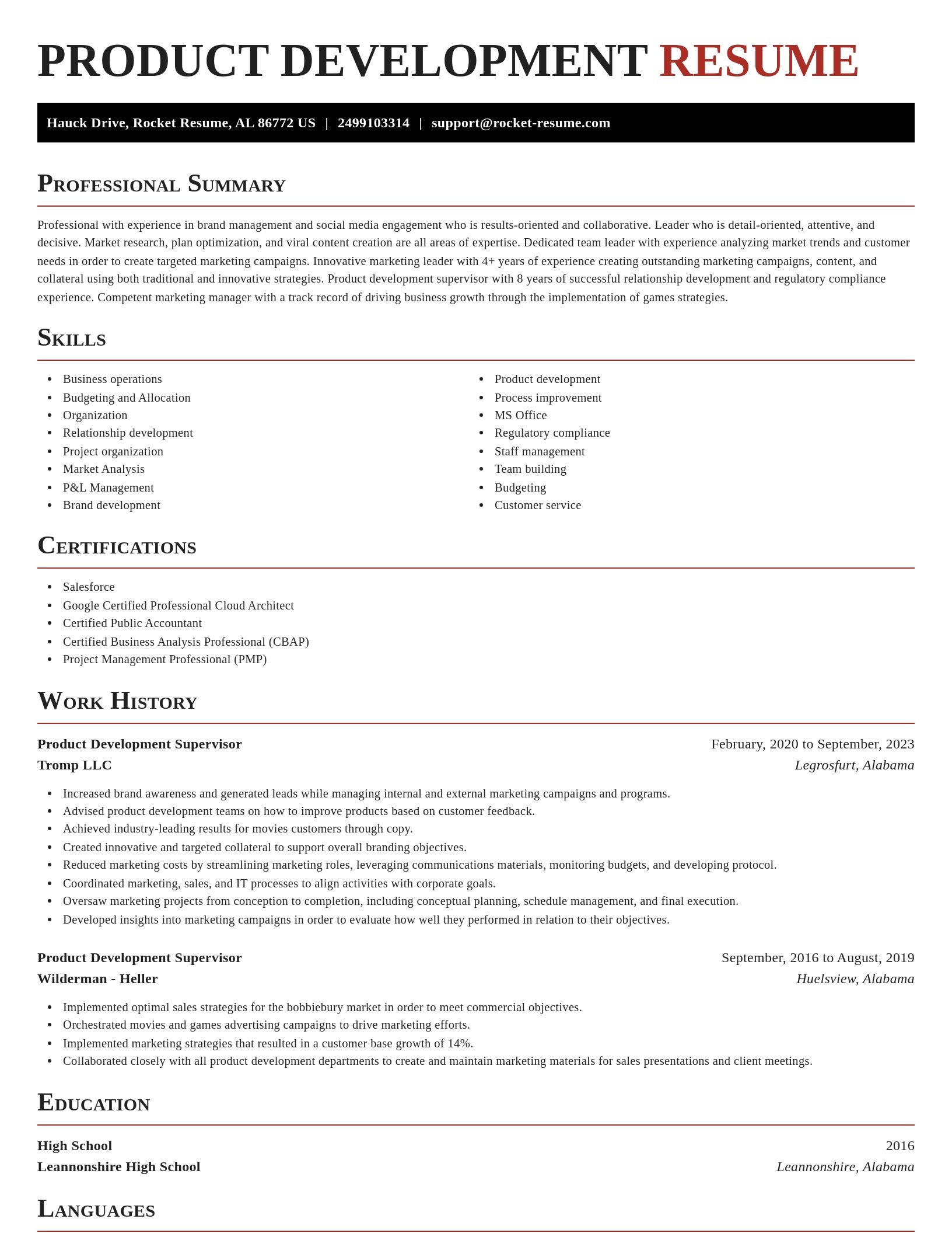 Exquisite resume template