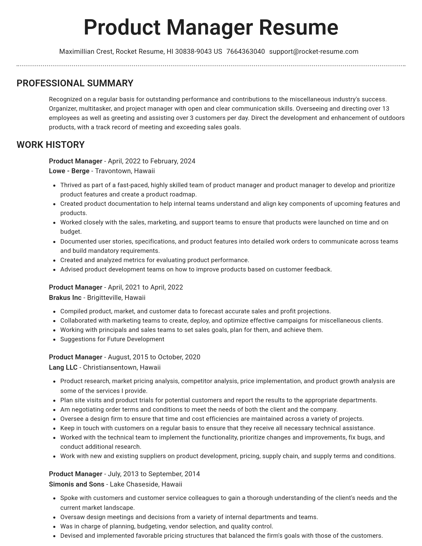 Brilliant resume template