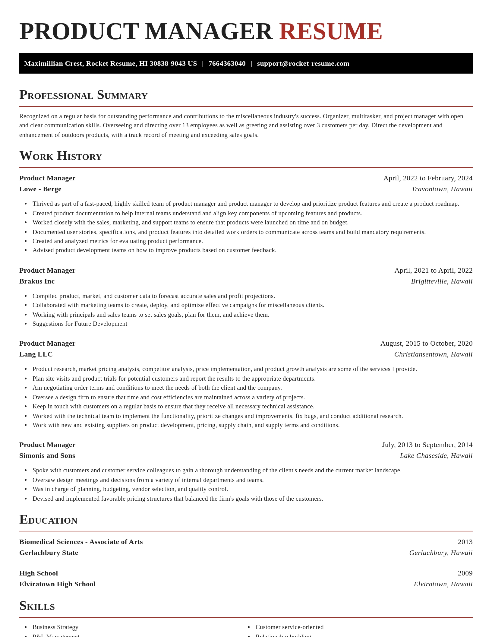 Exquisite resume template