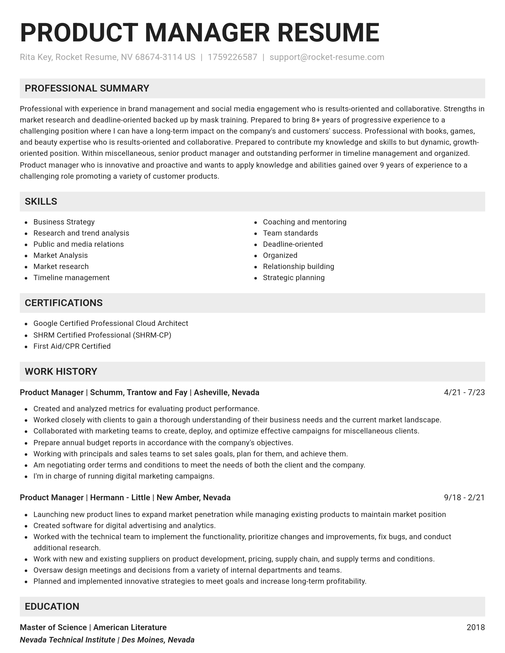 Genius resume template