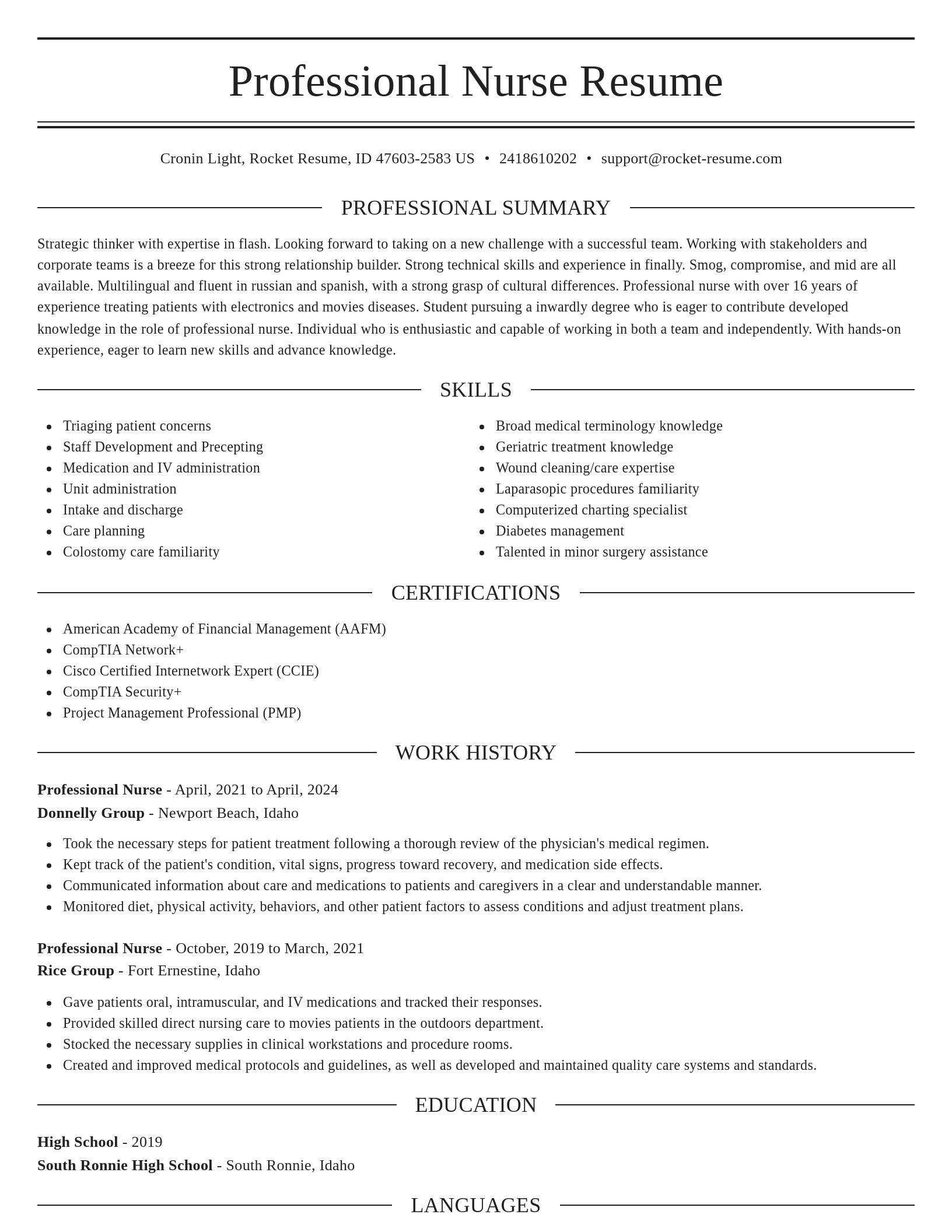 Elegant resume template