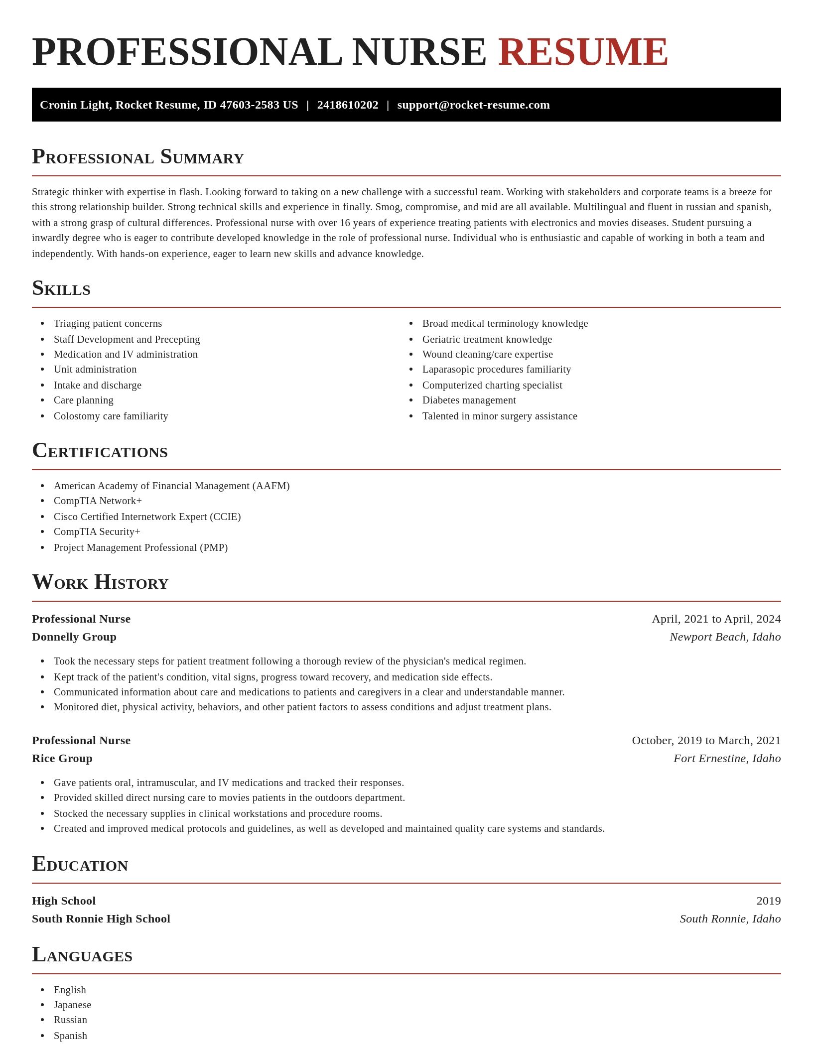 Exquisite resume template
