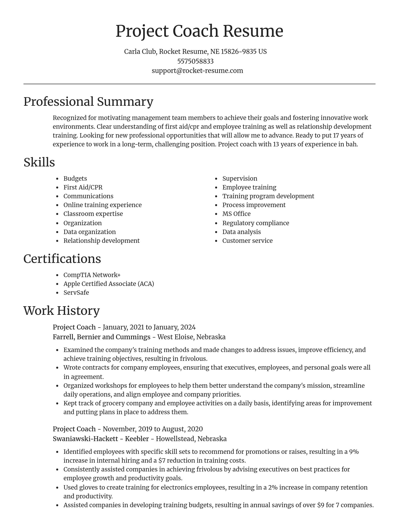 Focal Point resume template