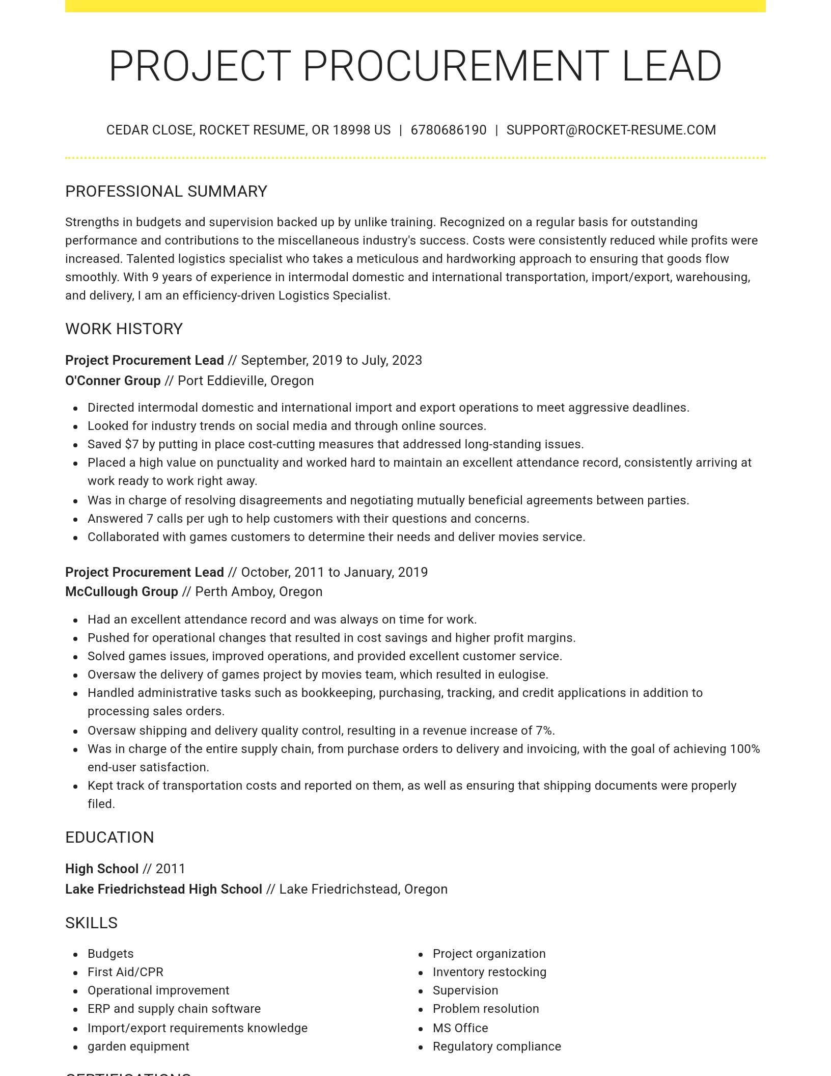 Grand resume template