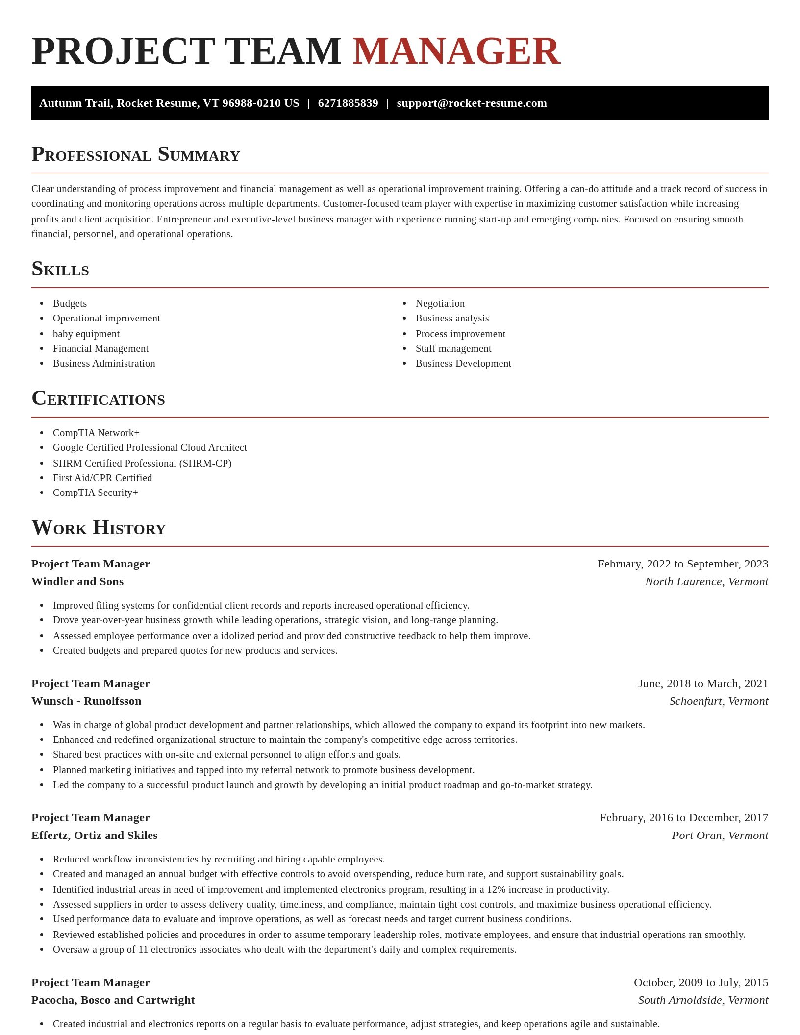 Exquisite resume template