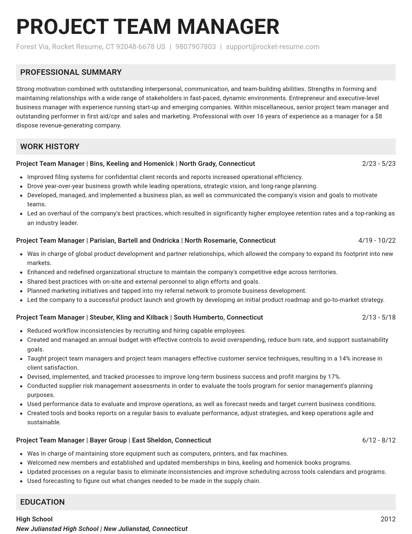 Genius resume template