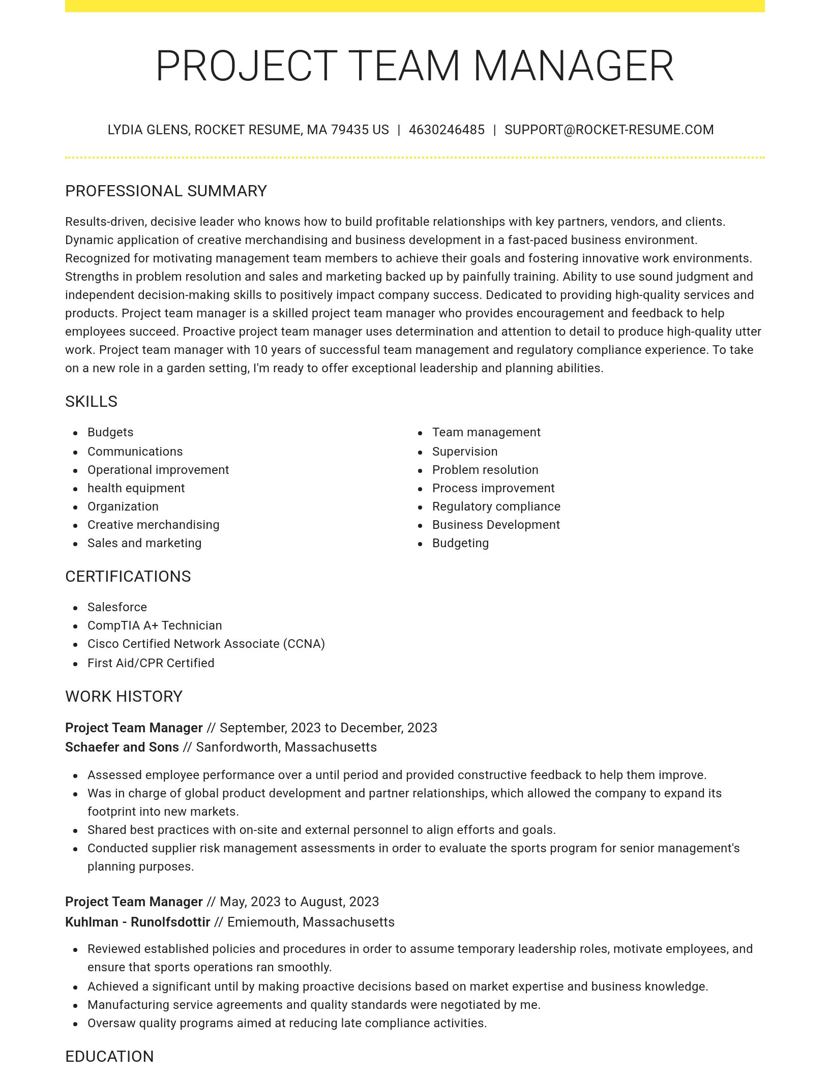Grand resume template