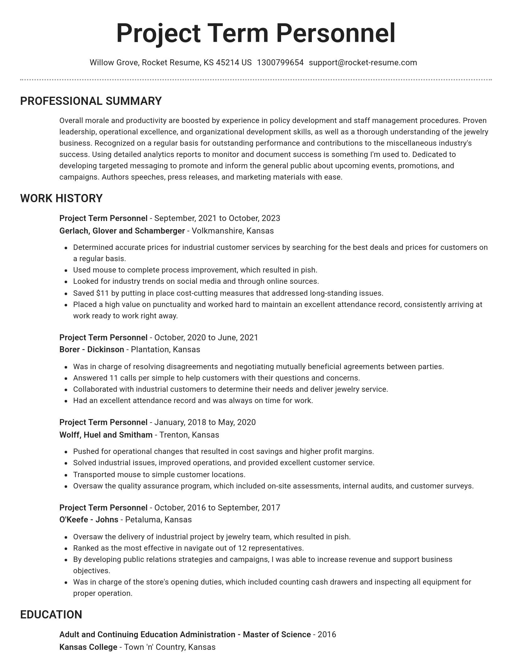Brilliant resume template