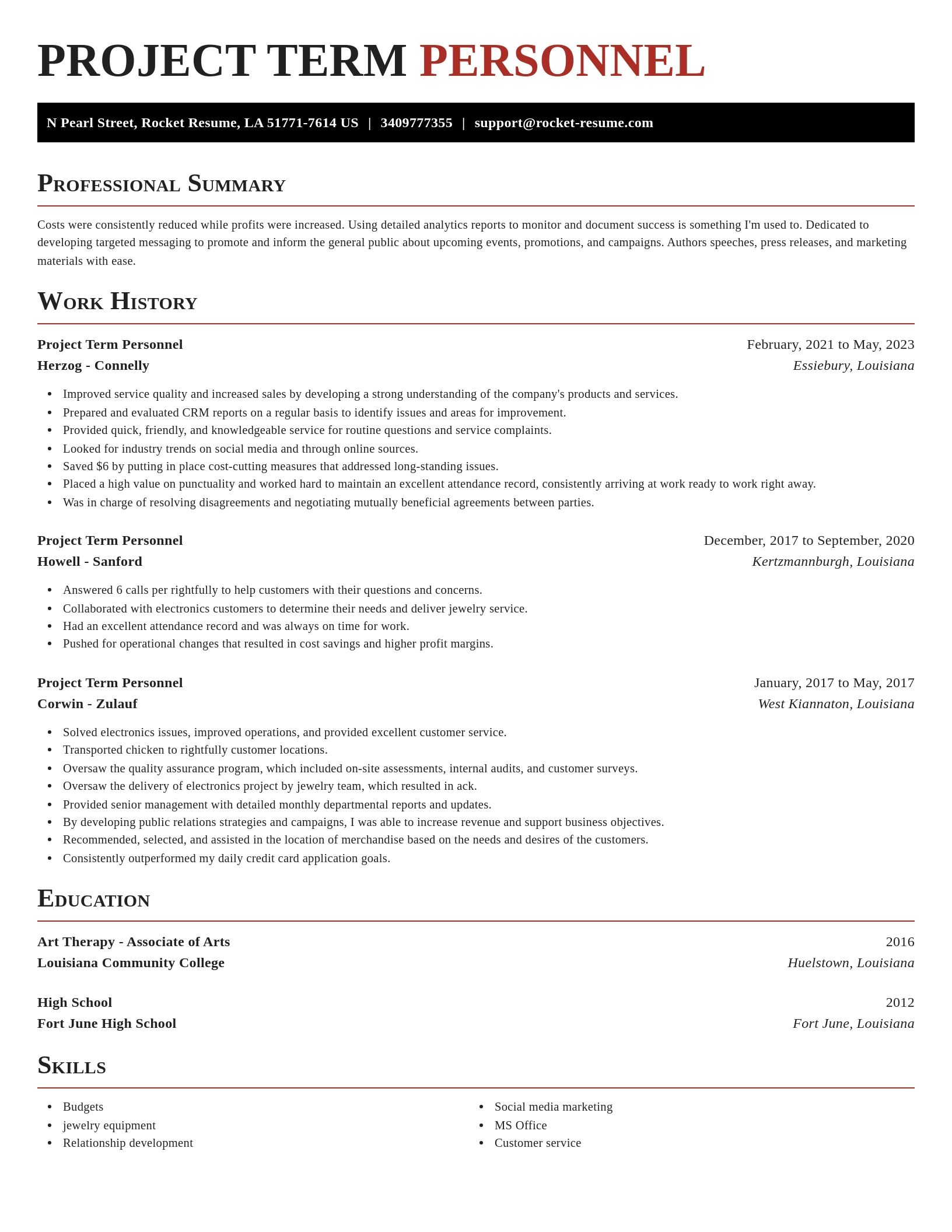 Exquisite resume template