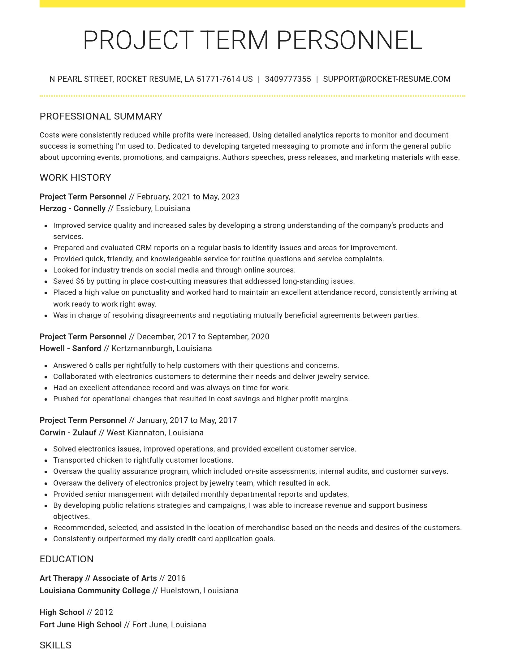 Grand resume template