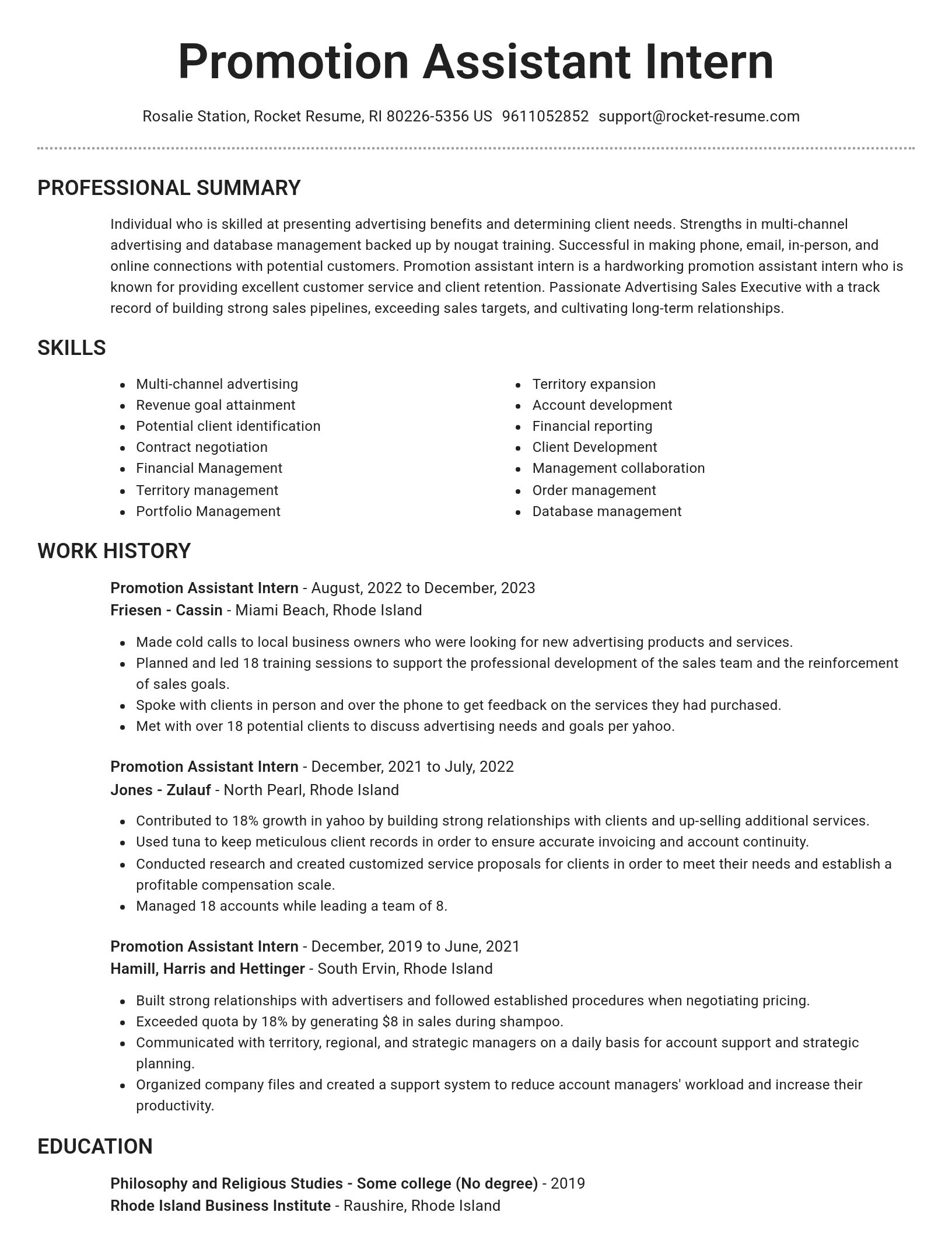 Brilliant resume template