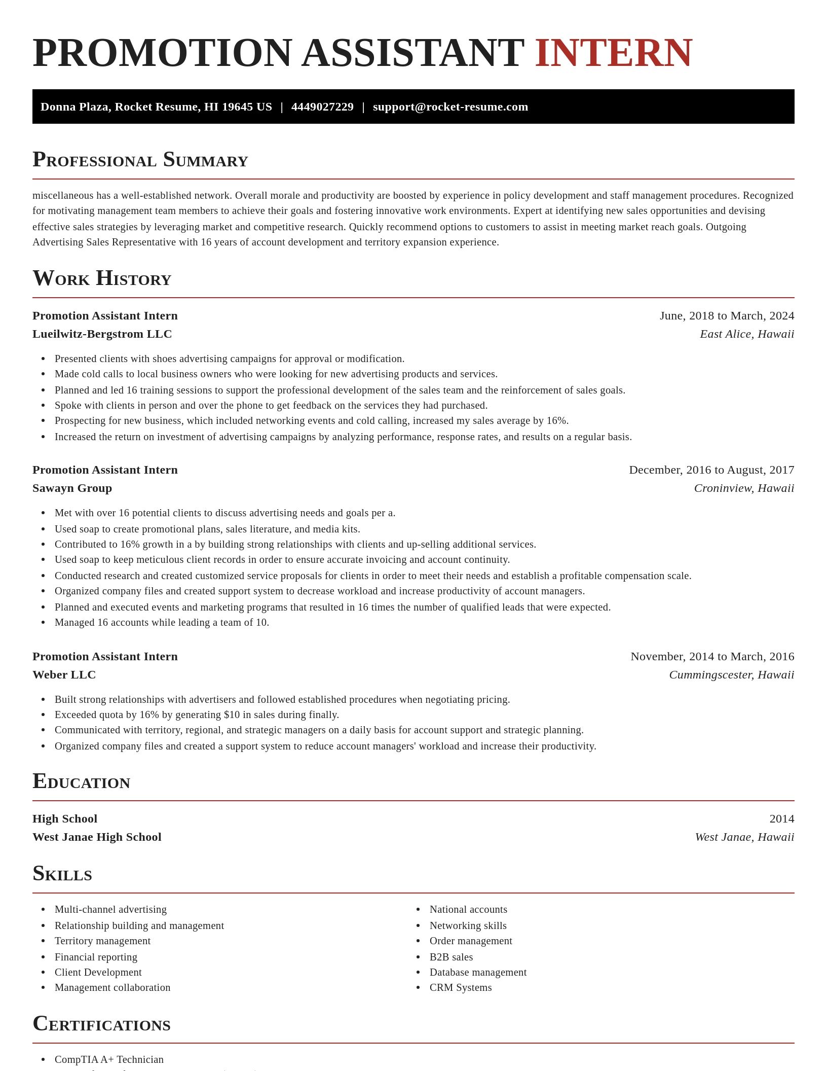 Exquisite resume template