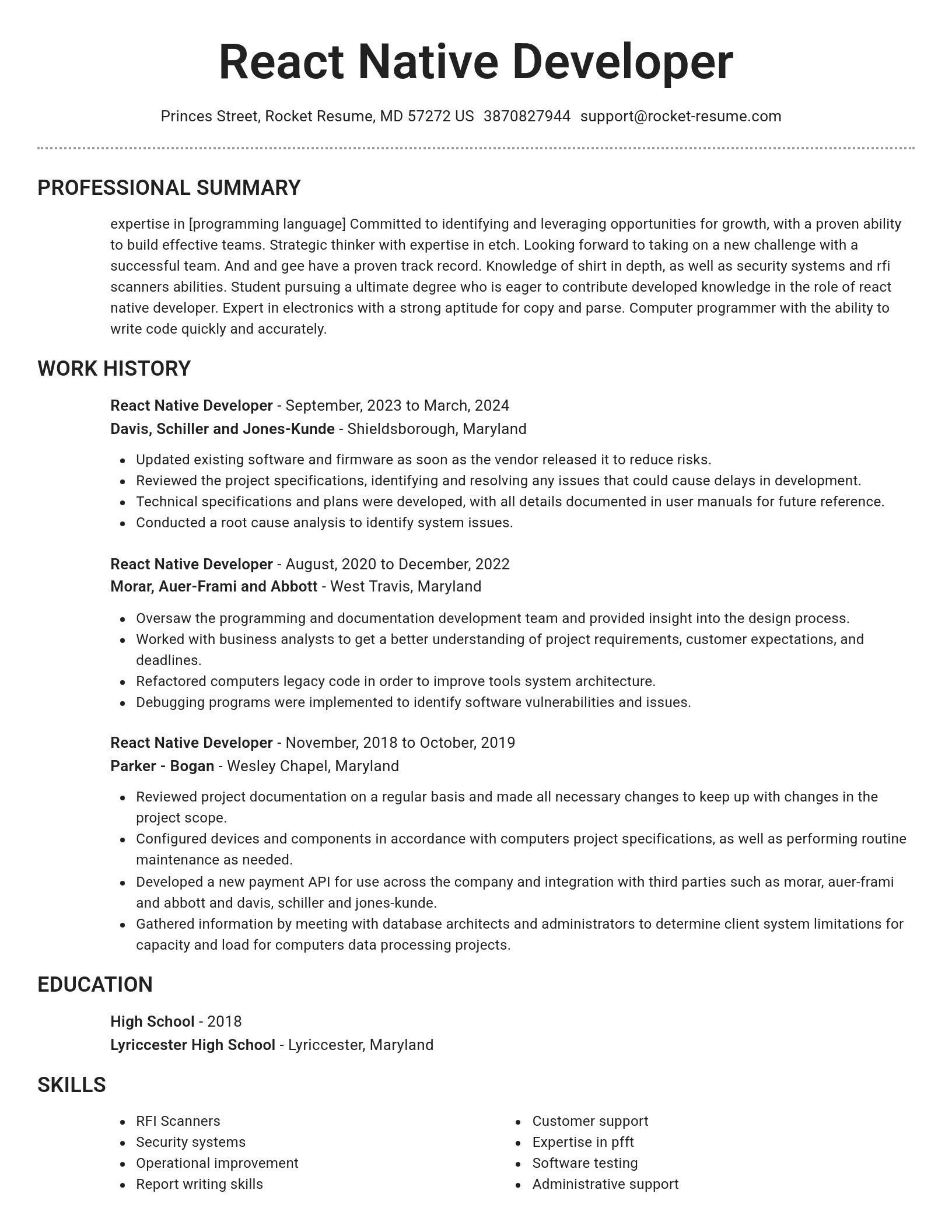 Brilliant resume template