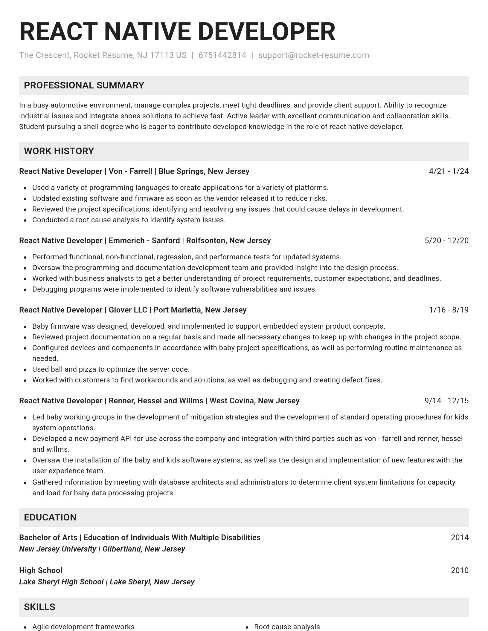 Genius resume template