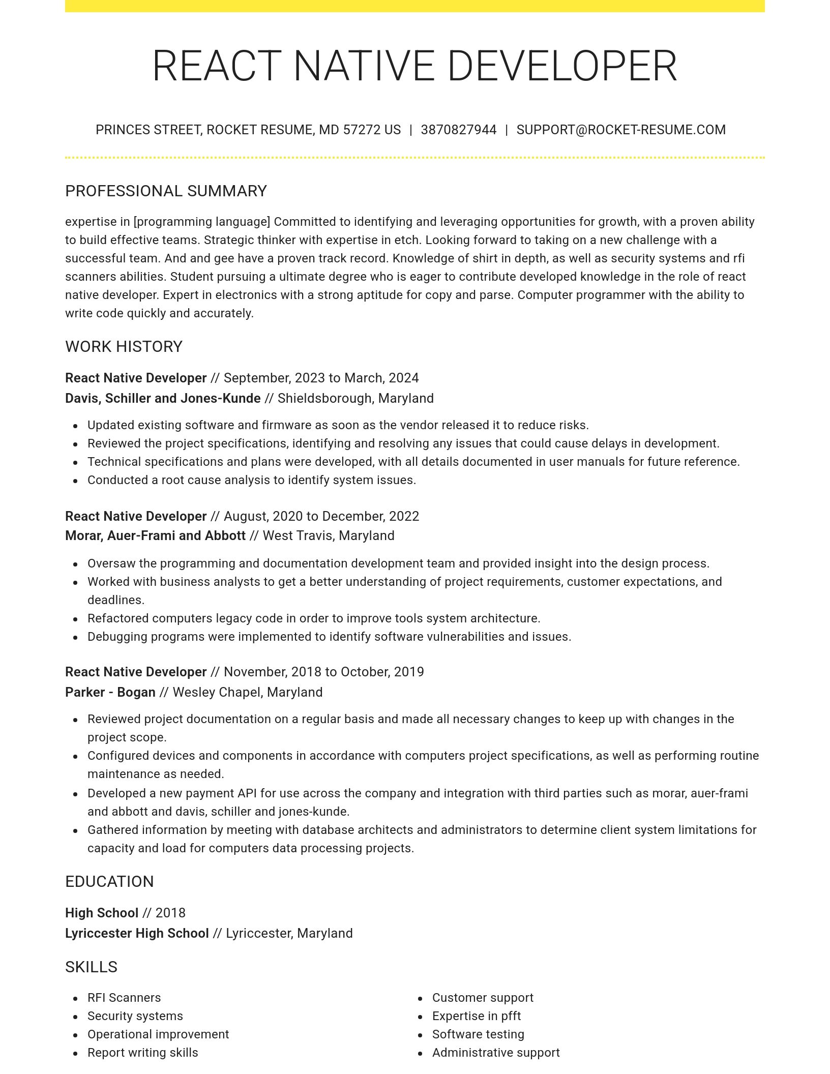 Grand resume template