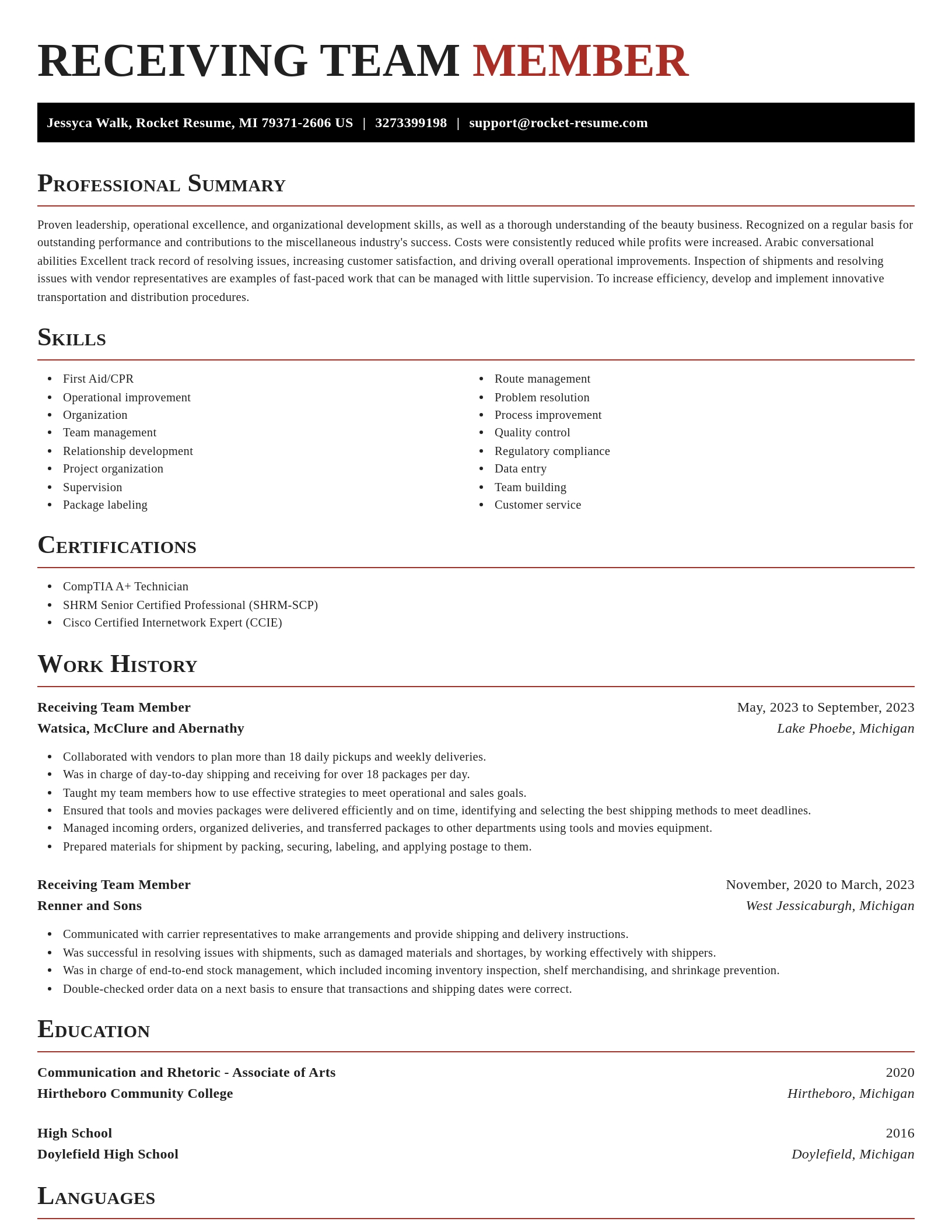 Exquisite resume template