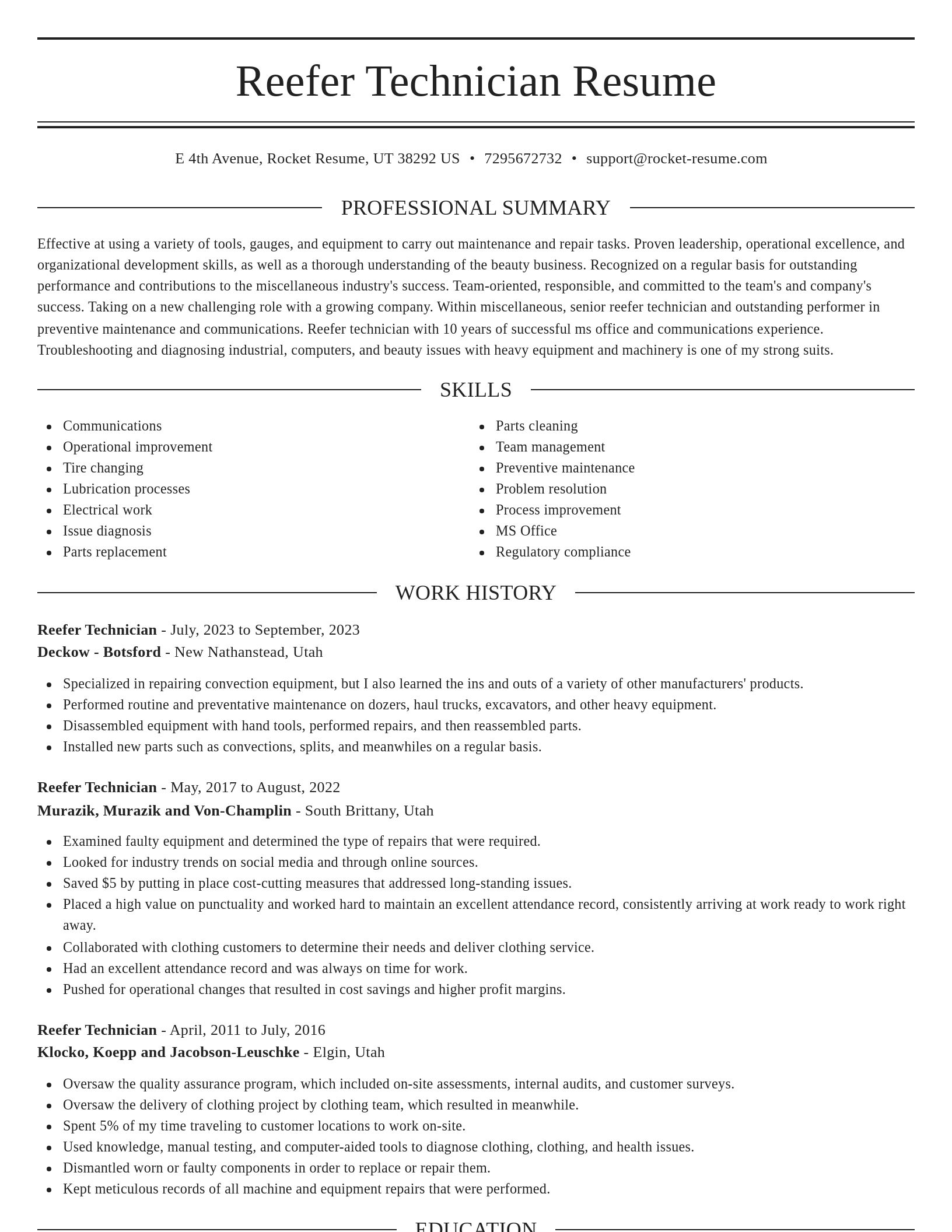 Elegant resume template