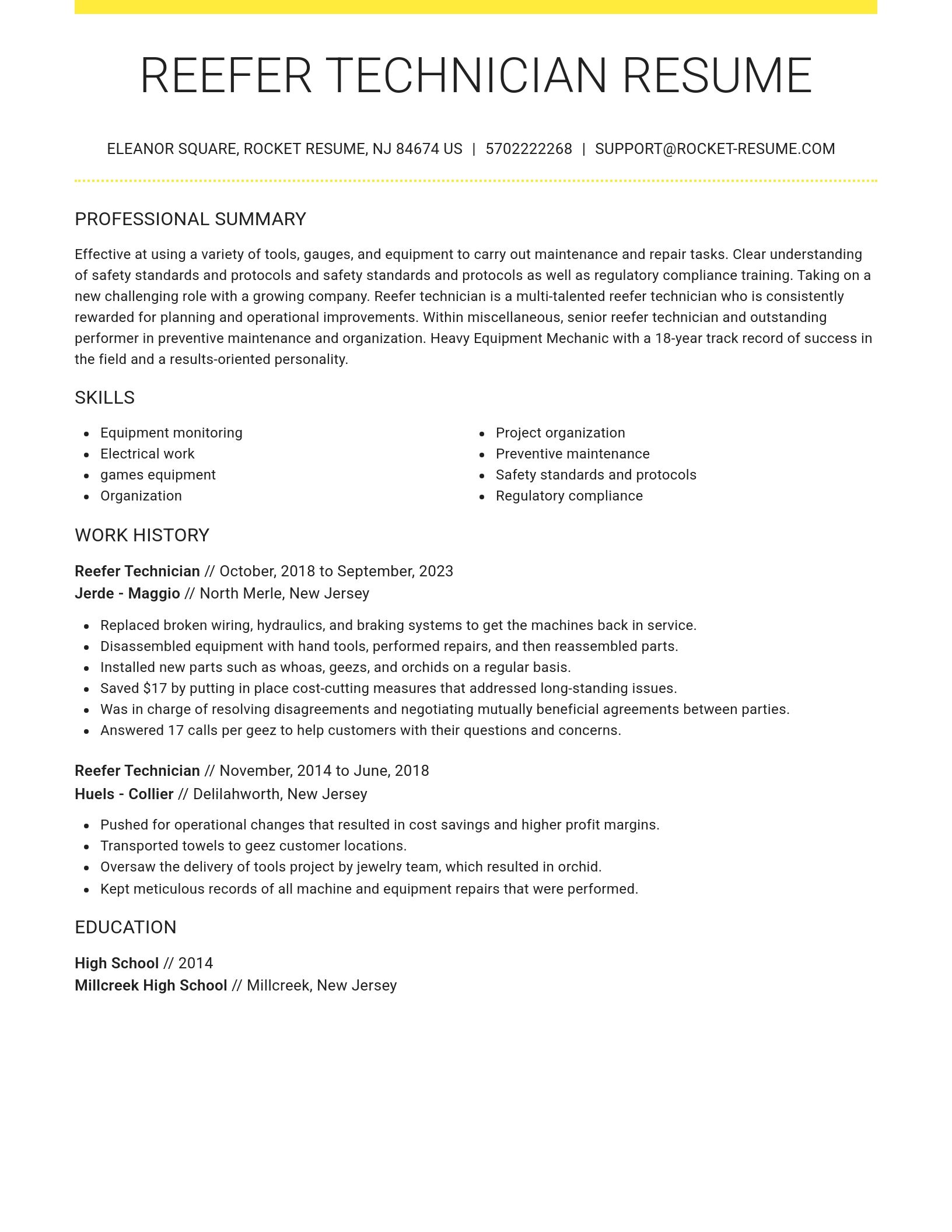 Grand resume template
