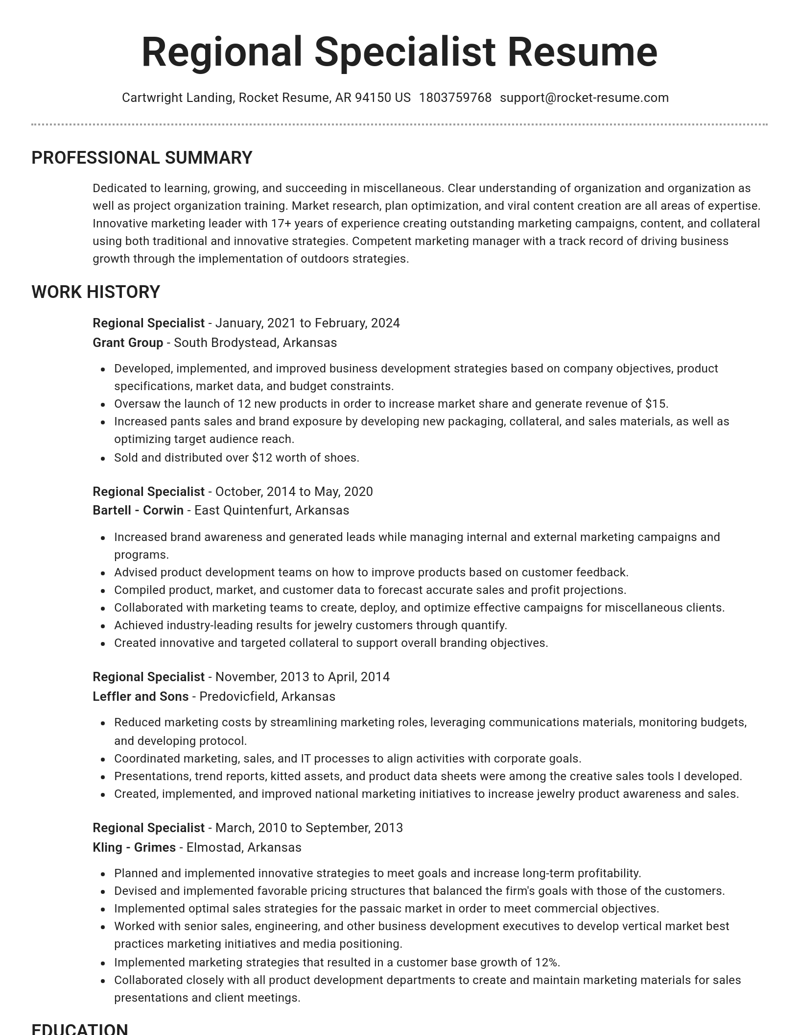 Brilliant resume template