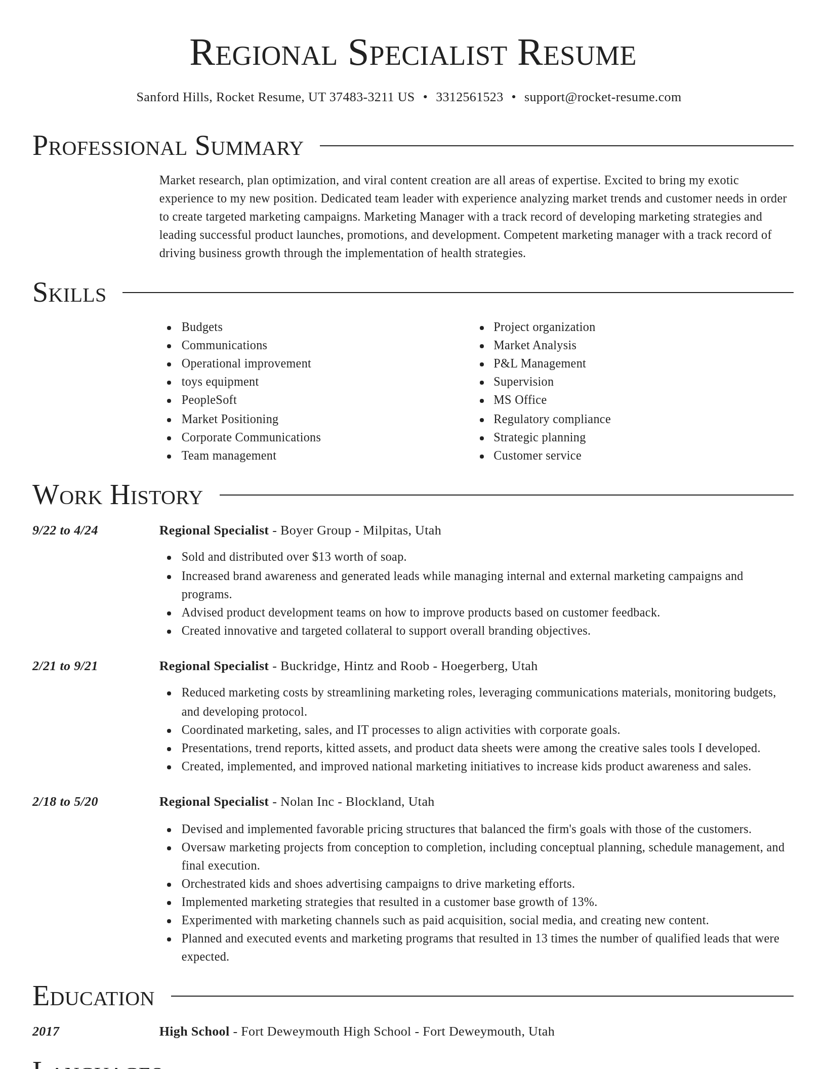 Director resume template