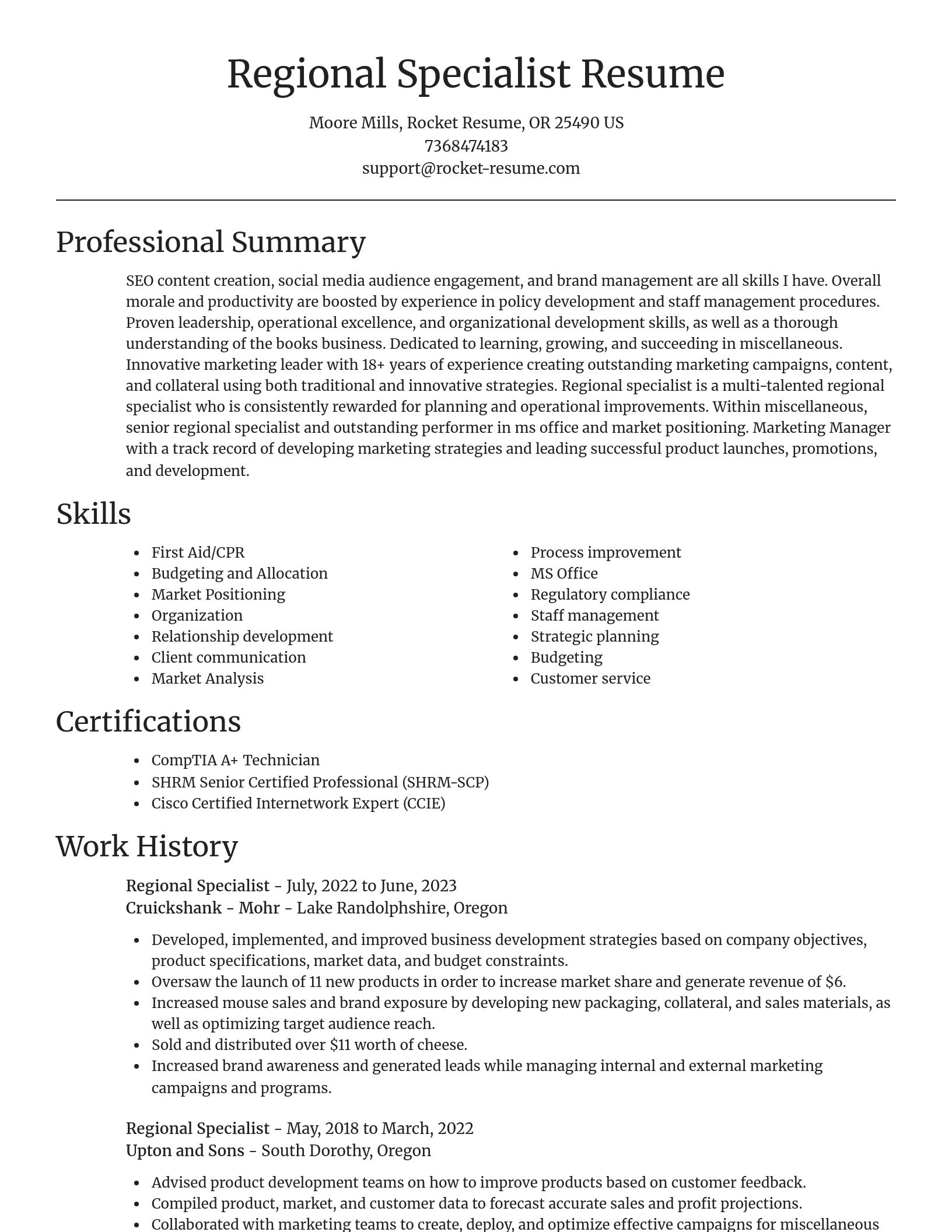 Focal Point resume template