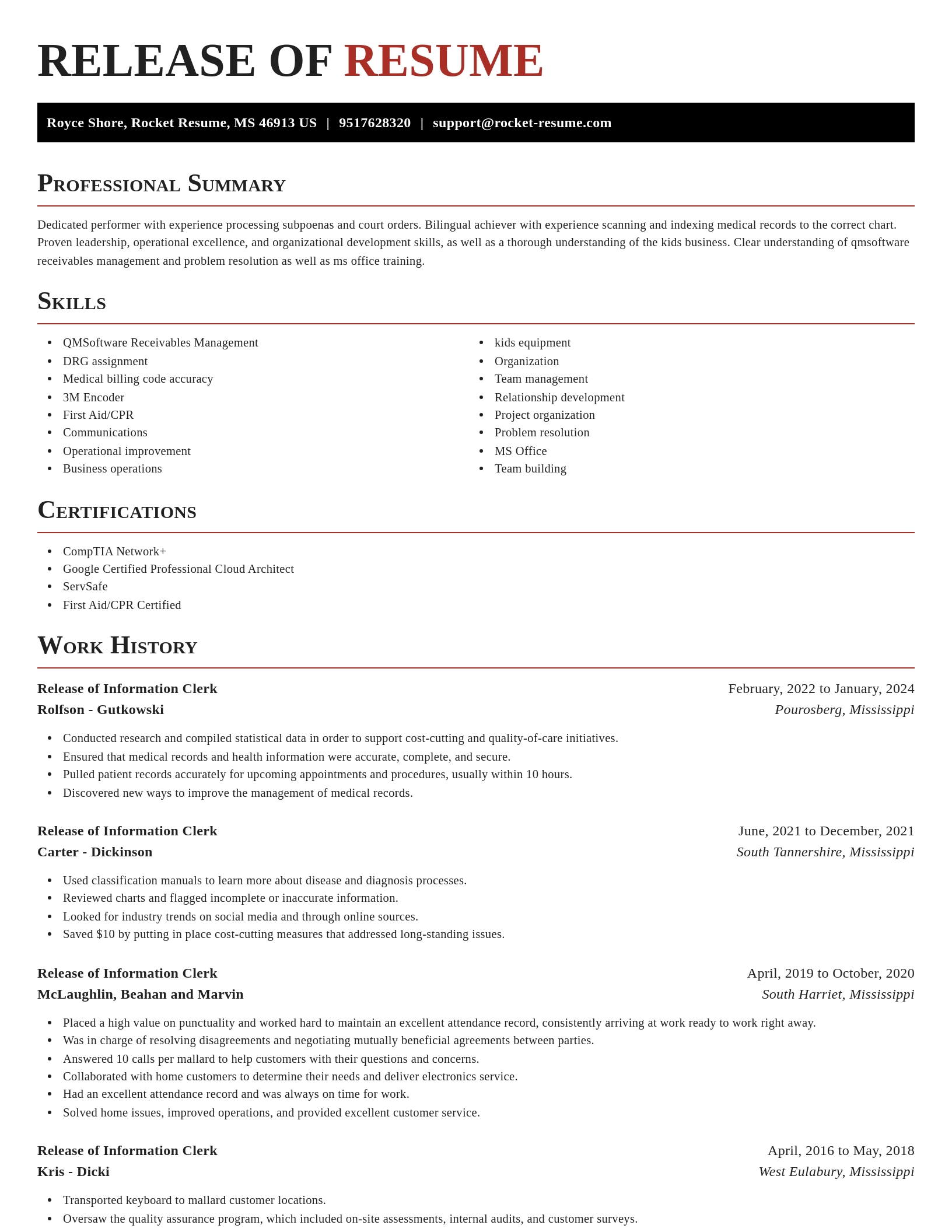 Exquisite resume template