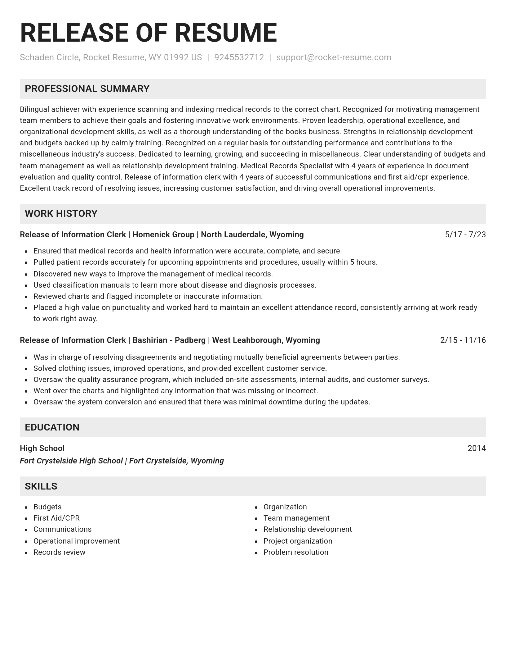 Genius resume template