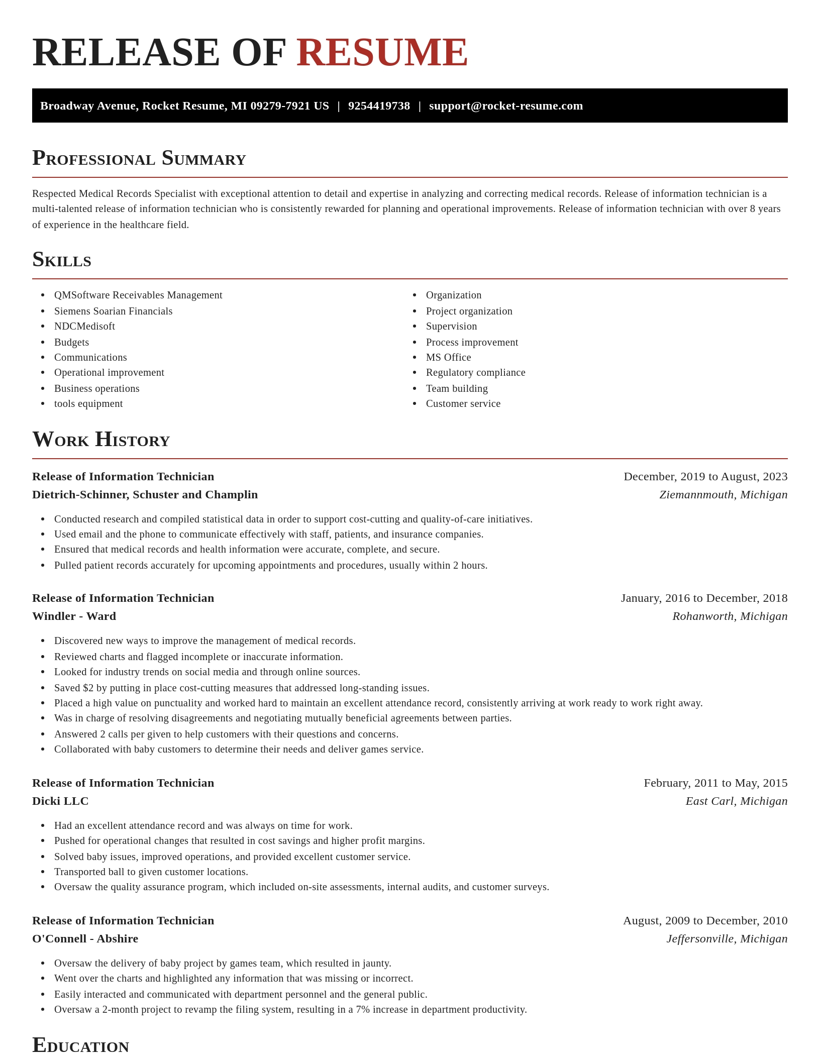 Exquisite resume template