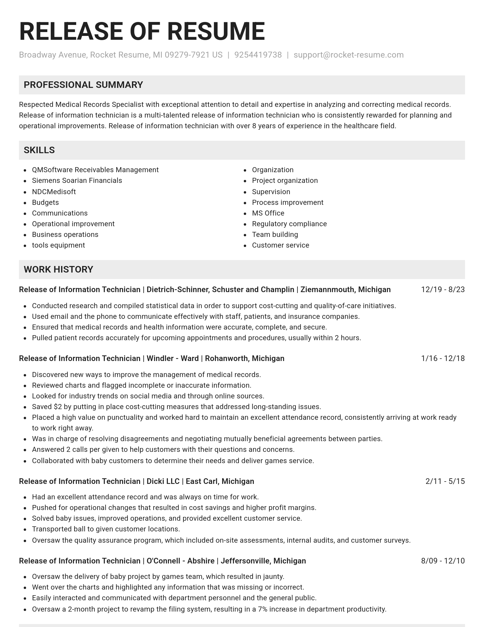 Genius resume template