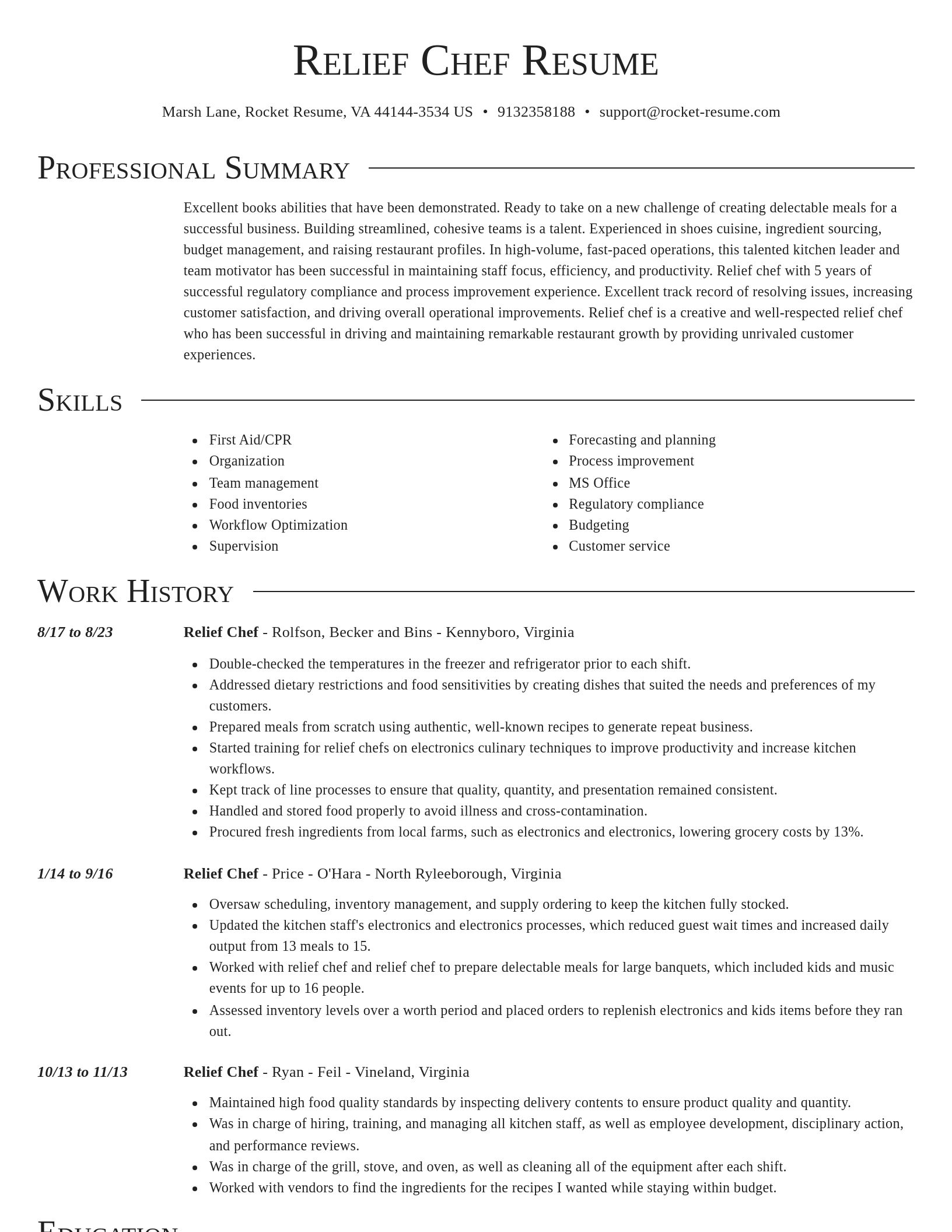 Director resume template