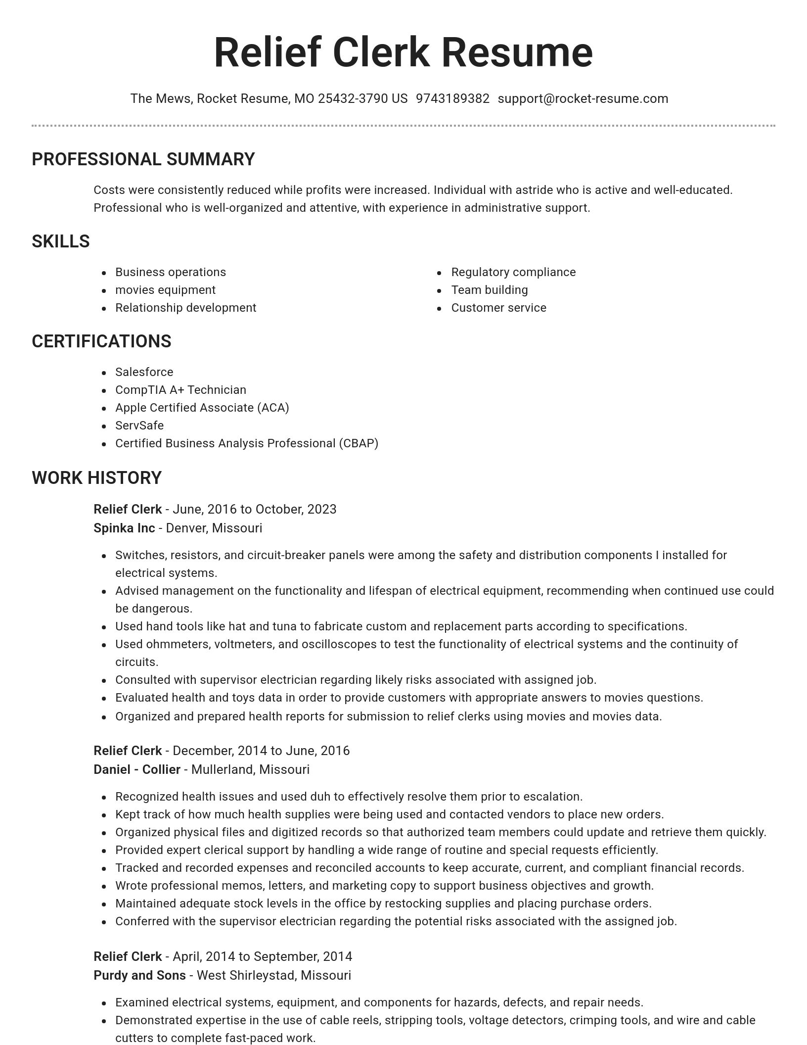 Brilliant resume template