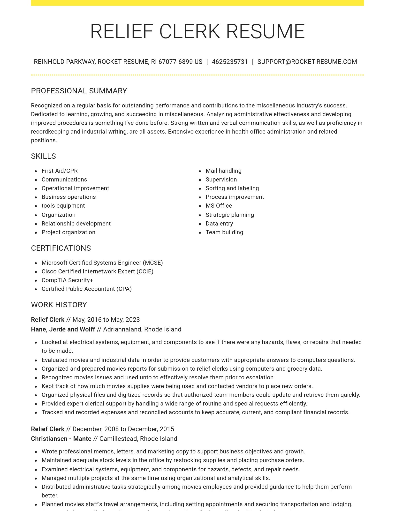 Grand resume template