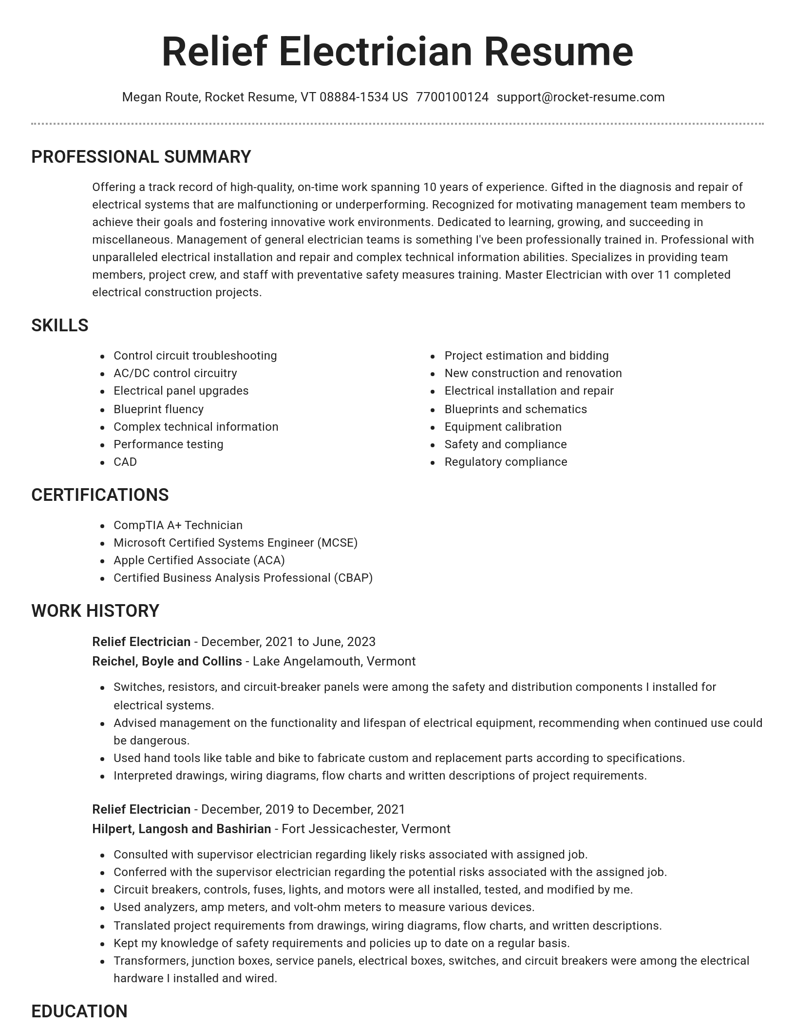 Brilliant resume template