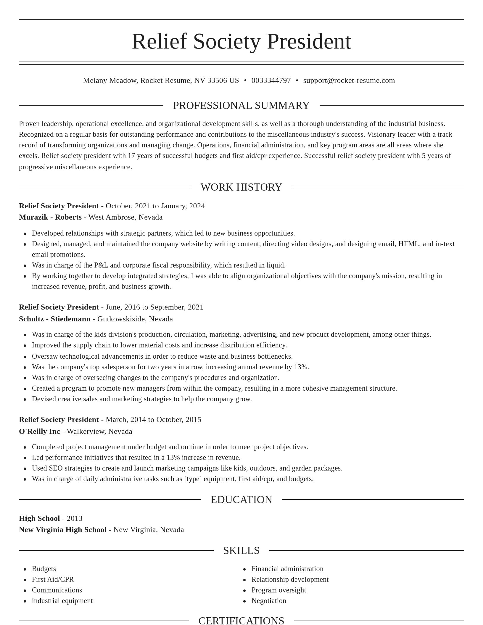 Elegant resume template