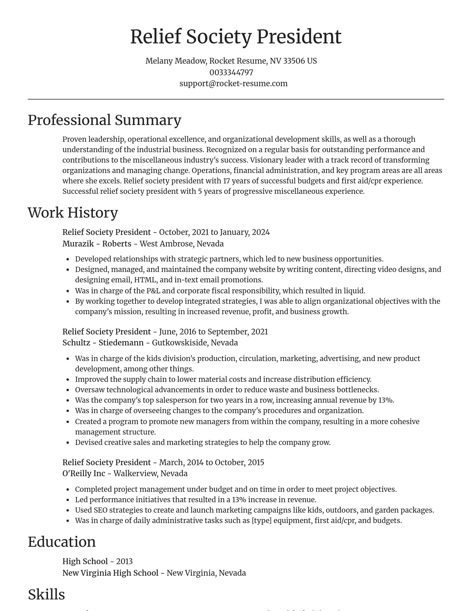 Focal Point resume template