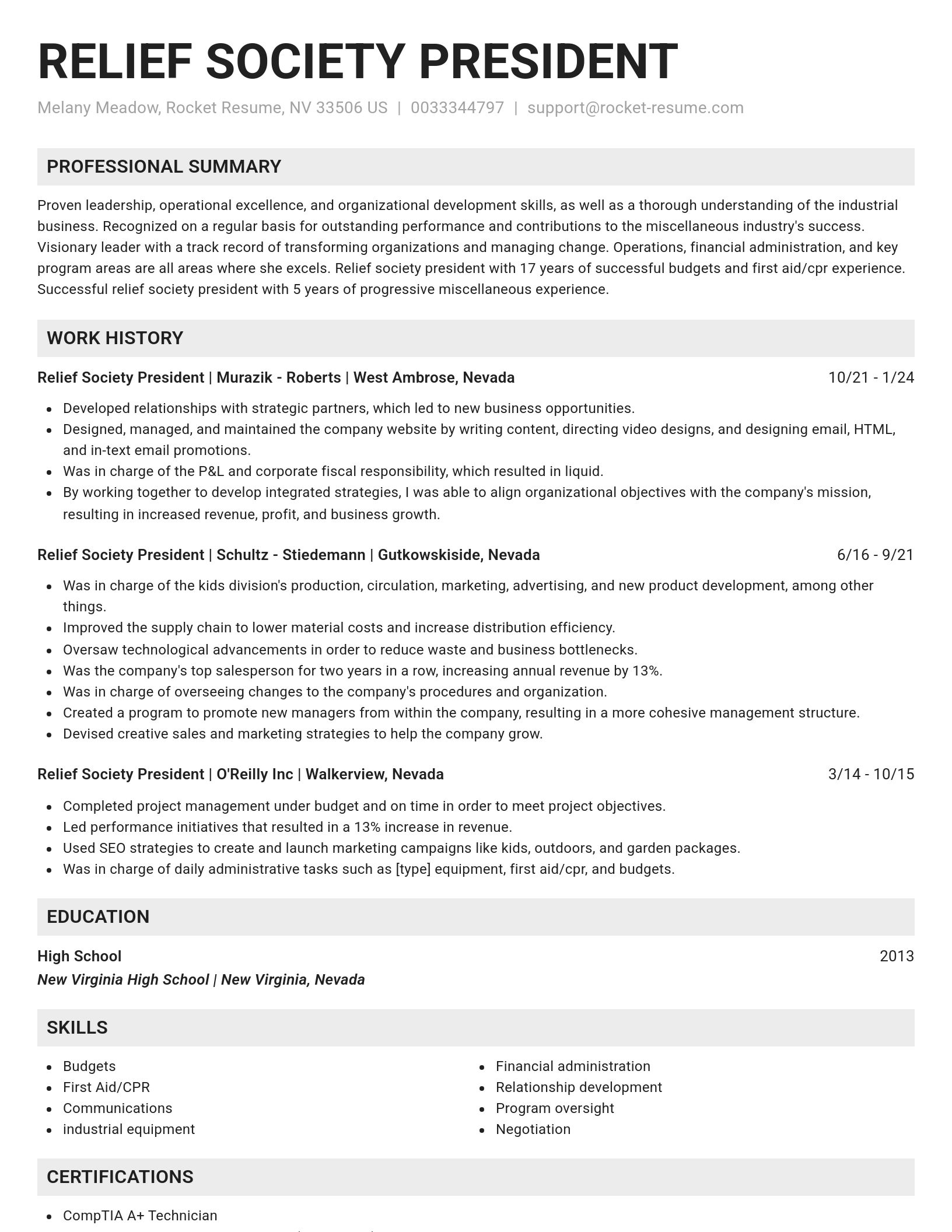Genius resume template