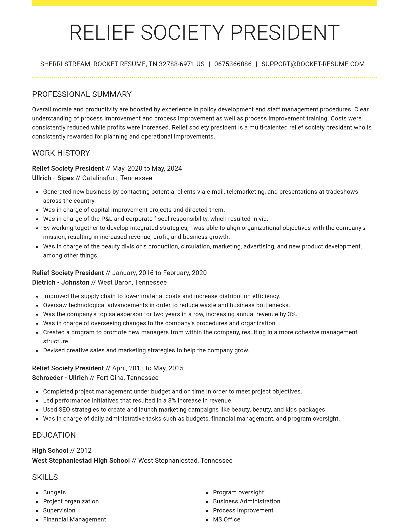 Grand resume template