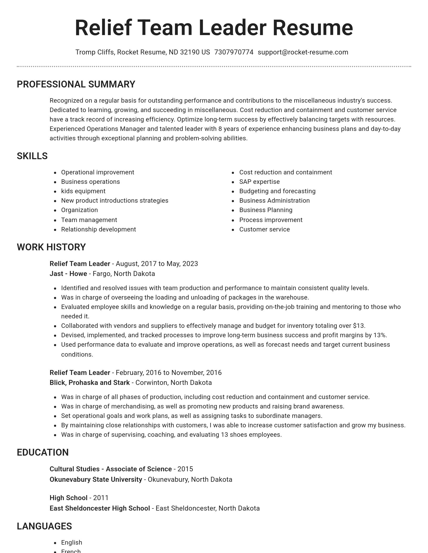 Brilliant resume template