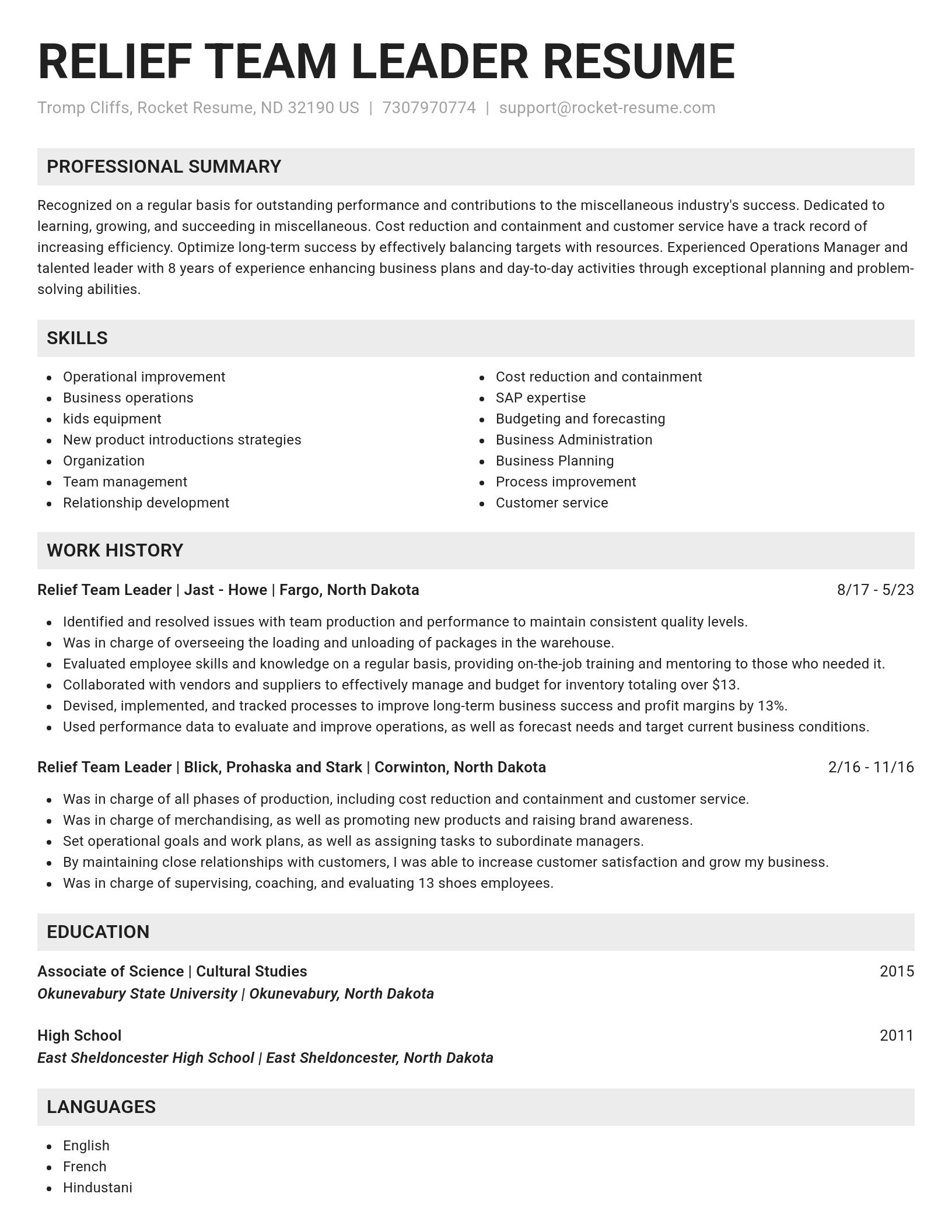 Genius resume template