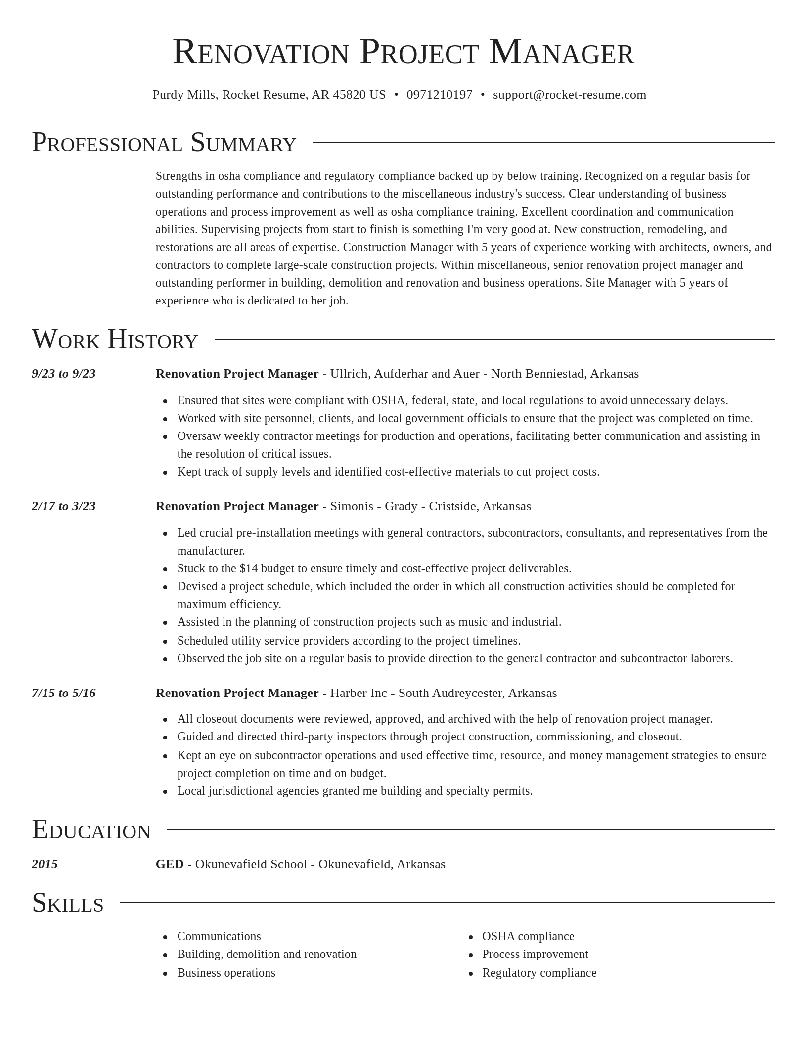 Director resume template