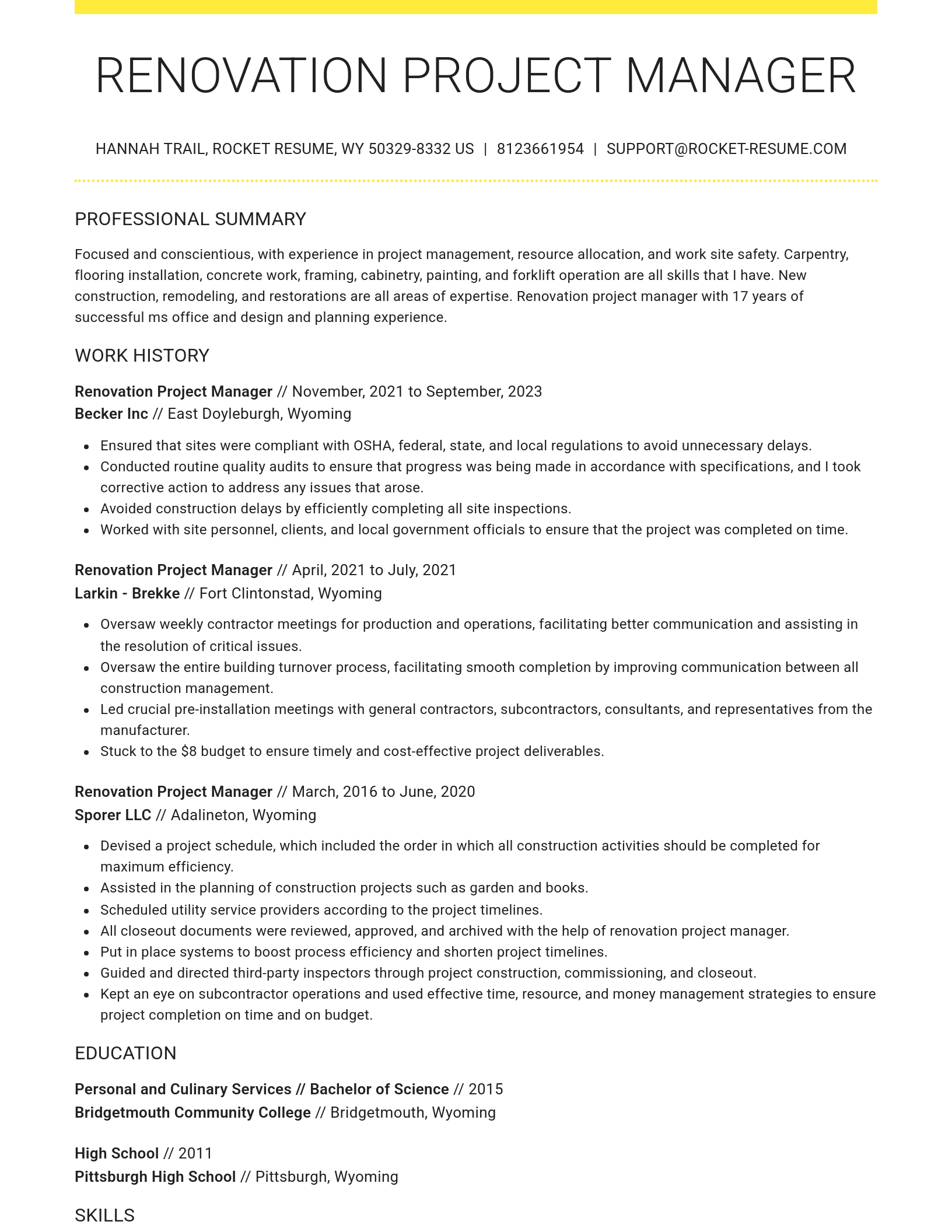 Grand resume template