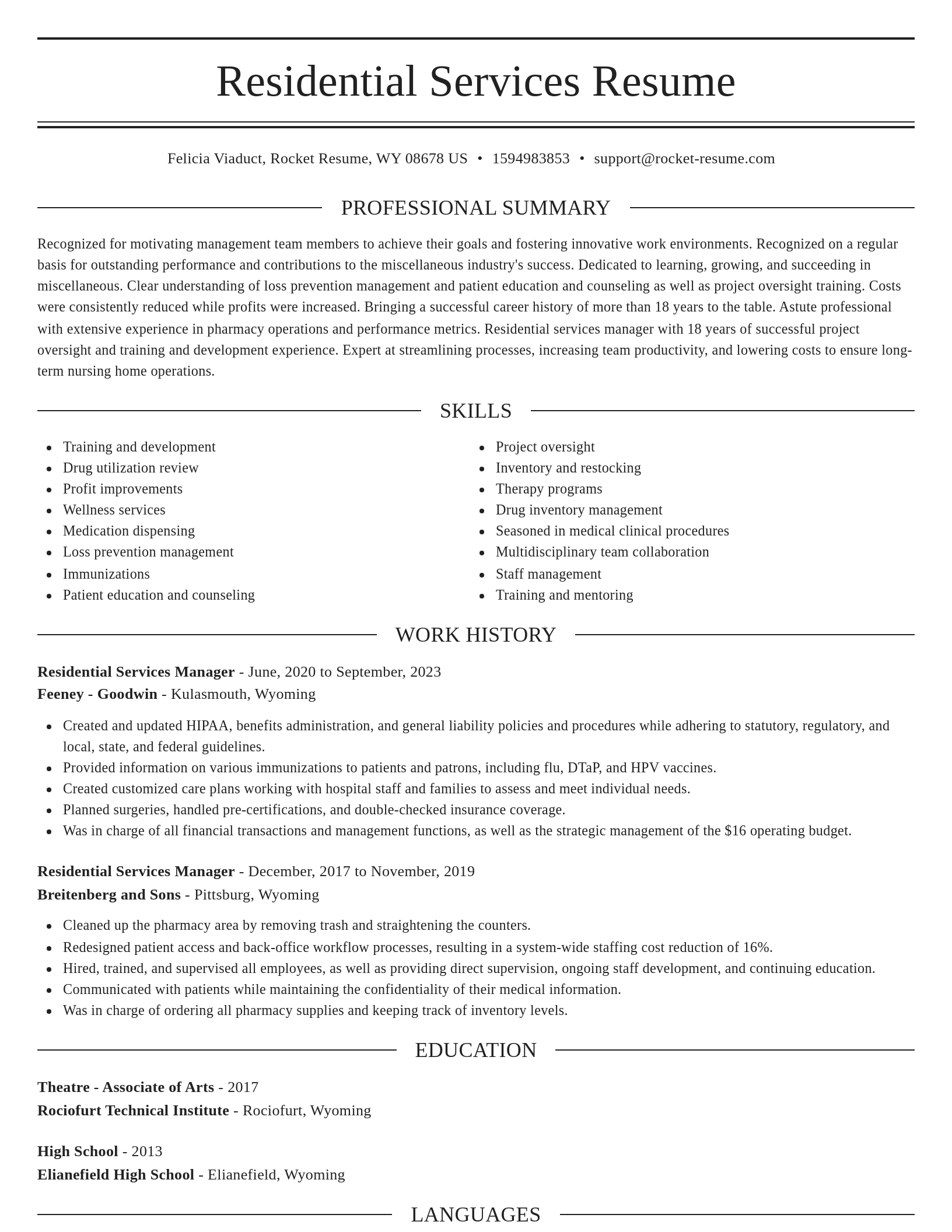 Elegant resume template