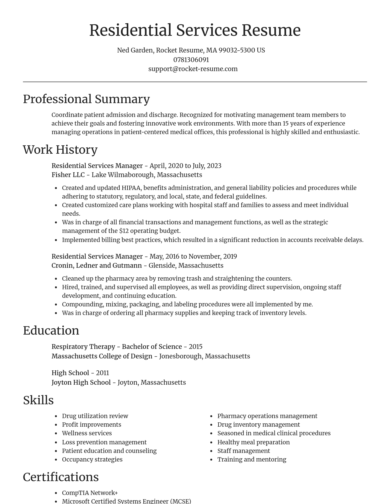 Focal Point resume template