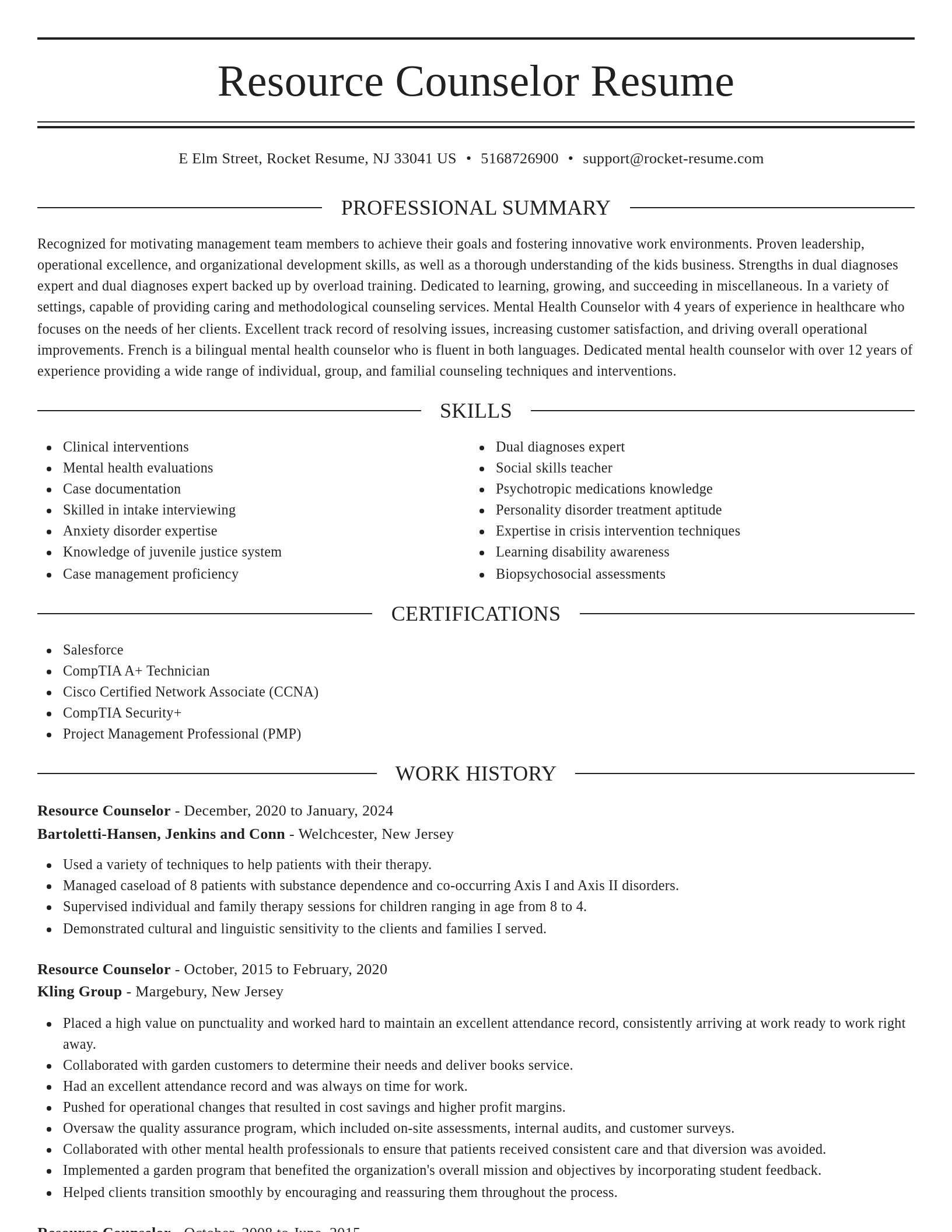 Elegant resume template