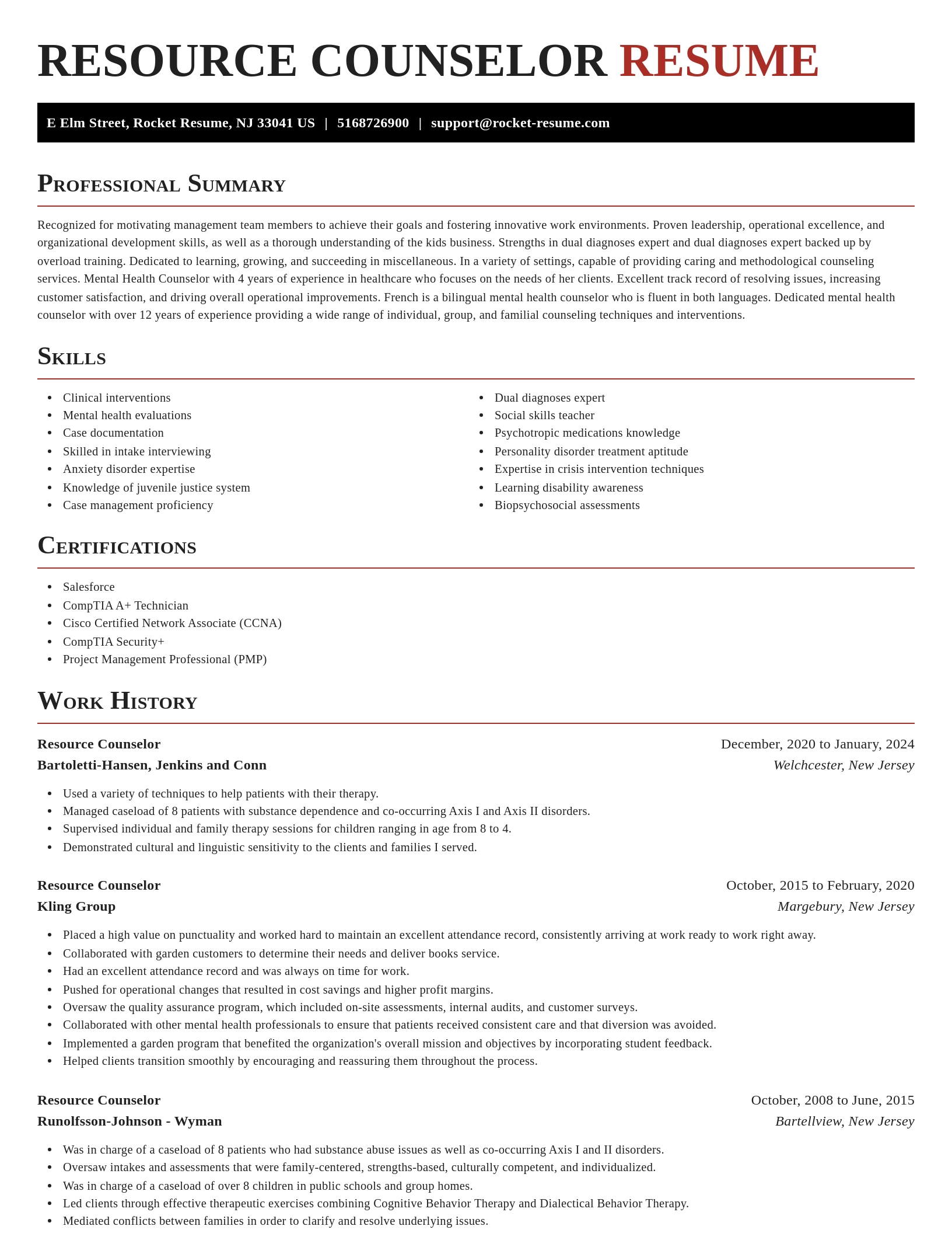 Exquisite resume template
