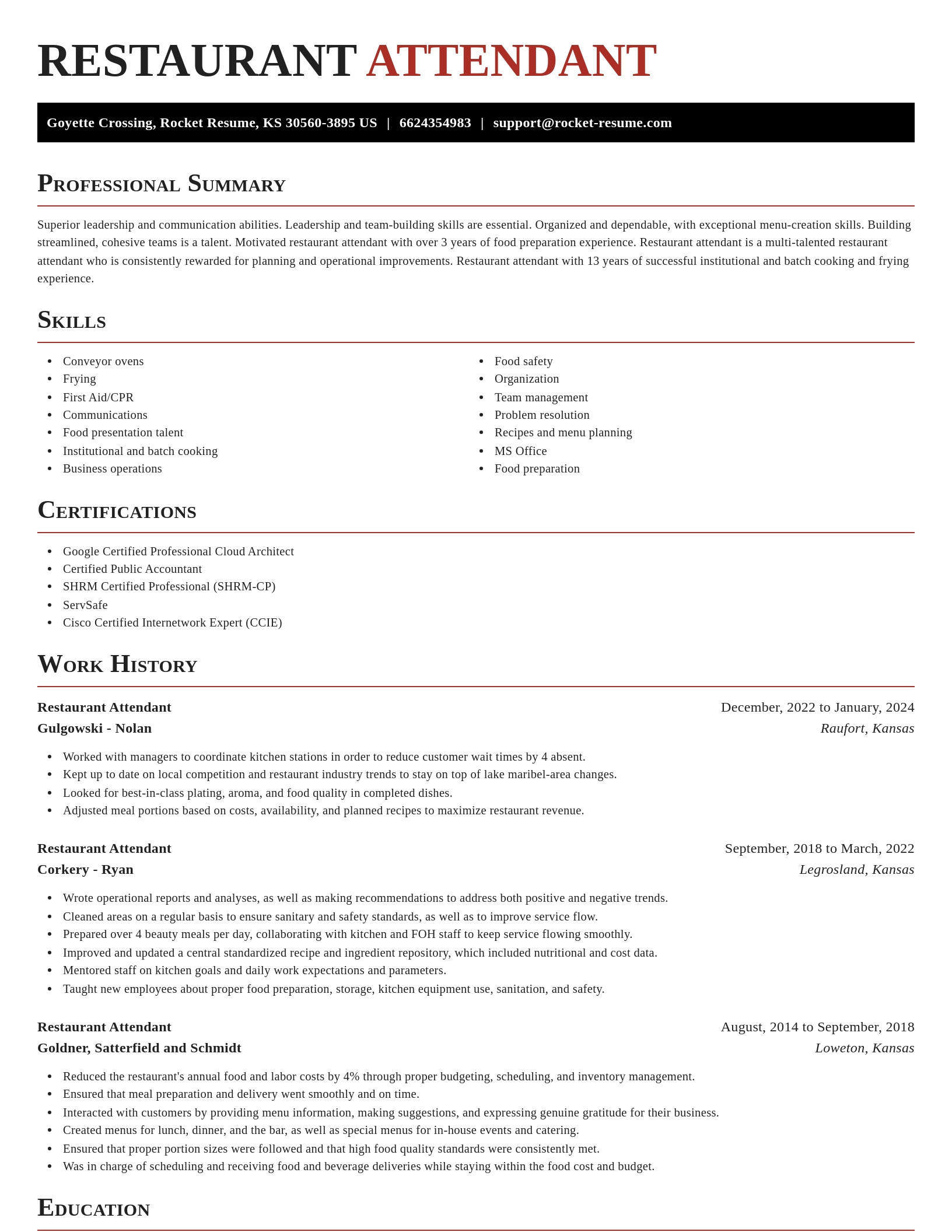 Exquisite resume template