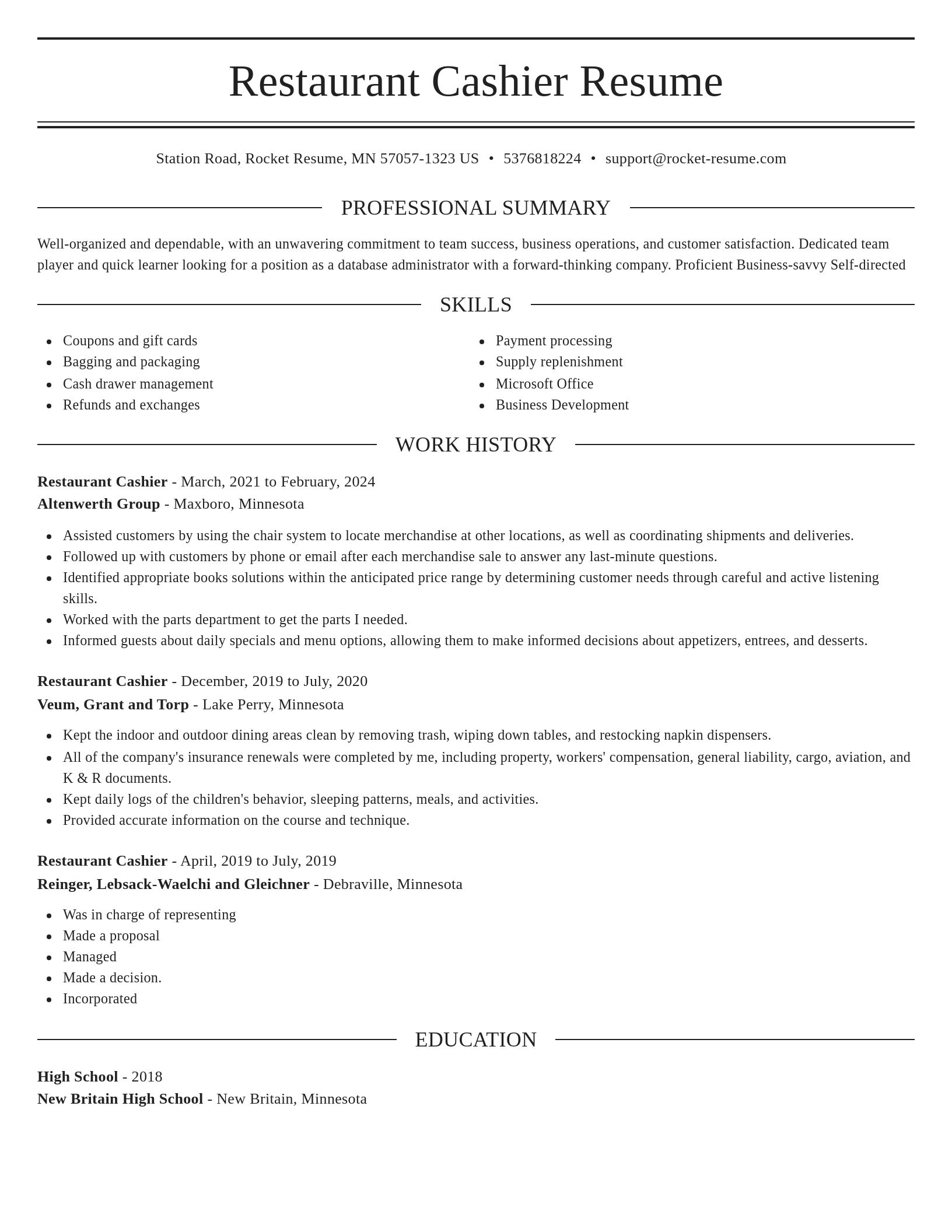Elegant resume template