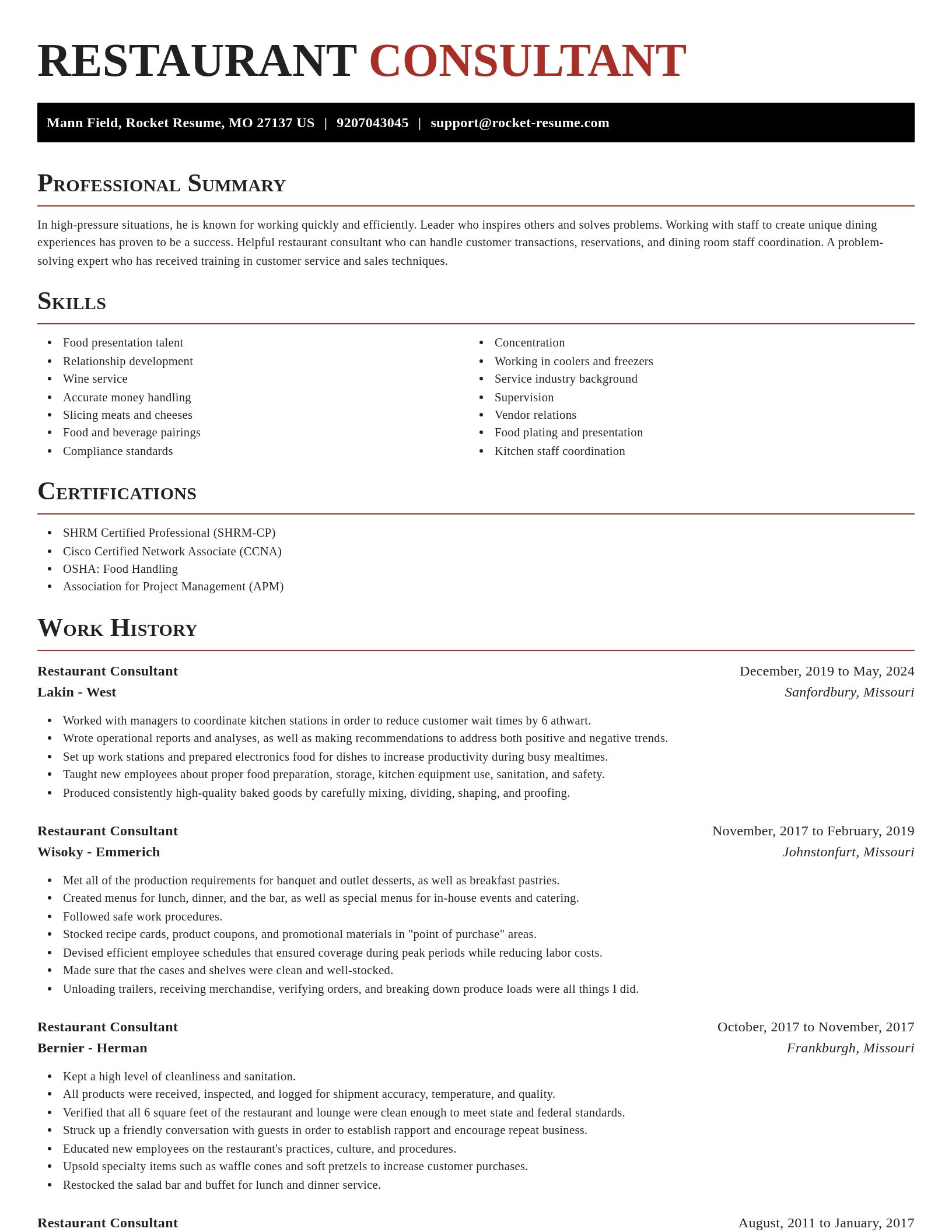 Exquisite resume template
