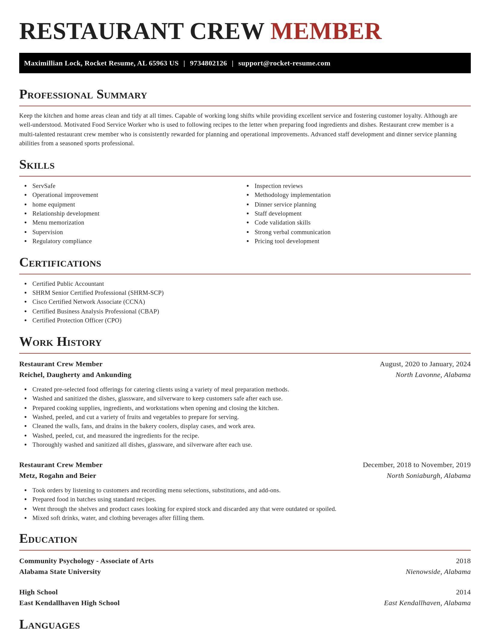 Exquisite resume template